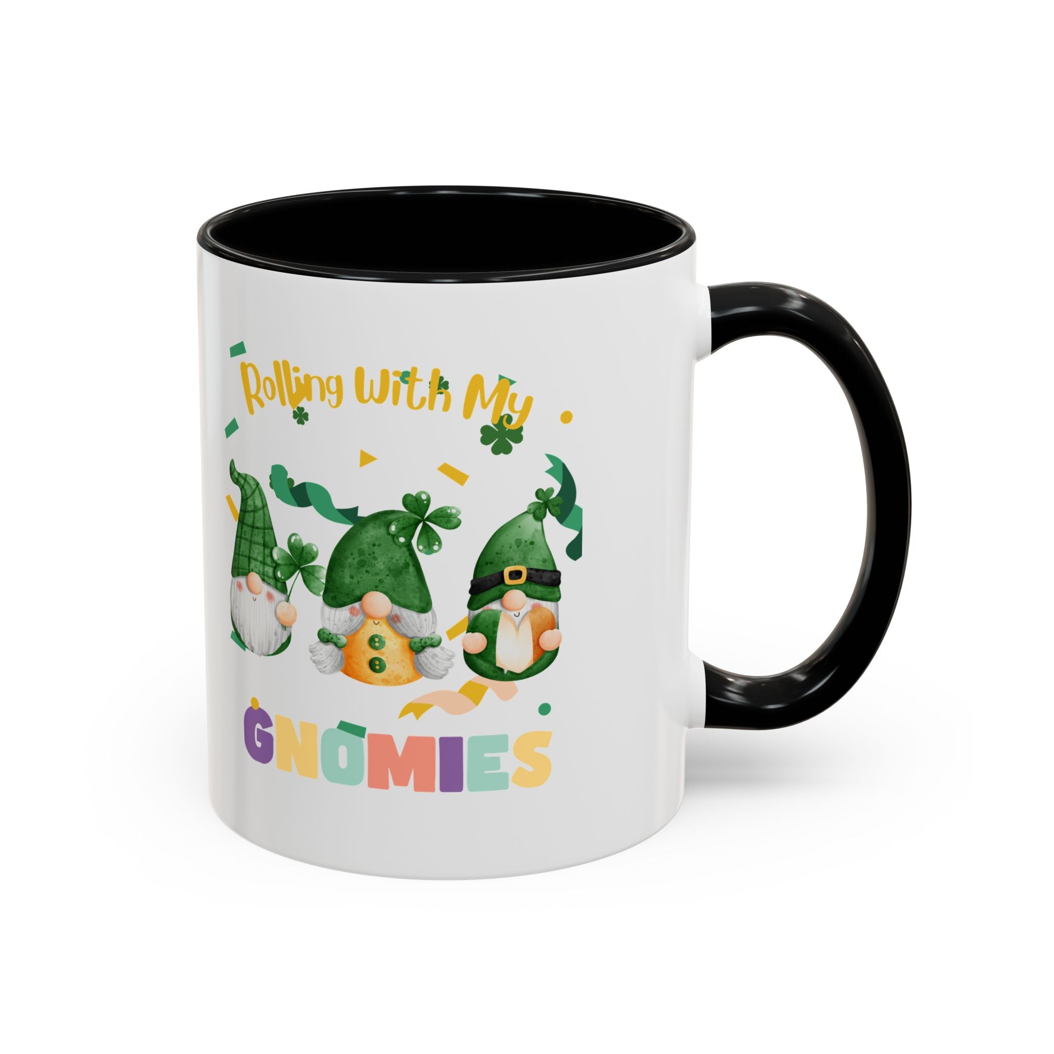 Rolling With My Gnomies Accent Coffee Mug - Fun St. Patrick's Day Gift