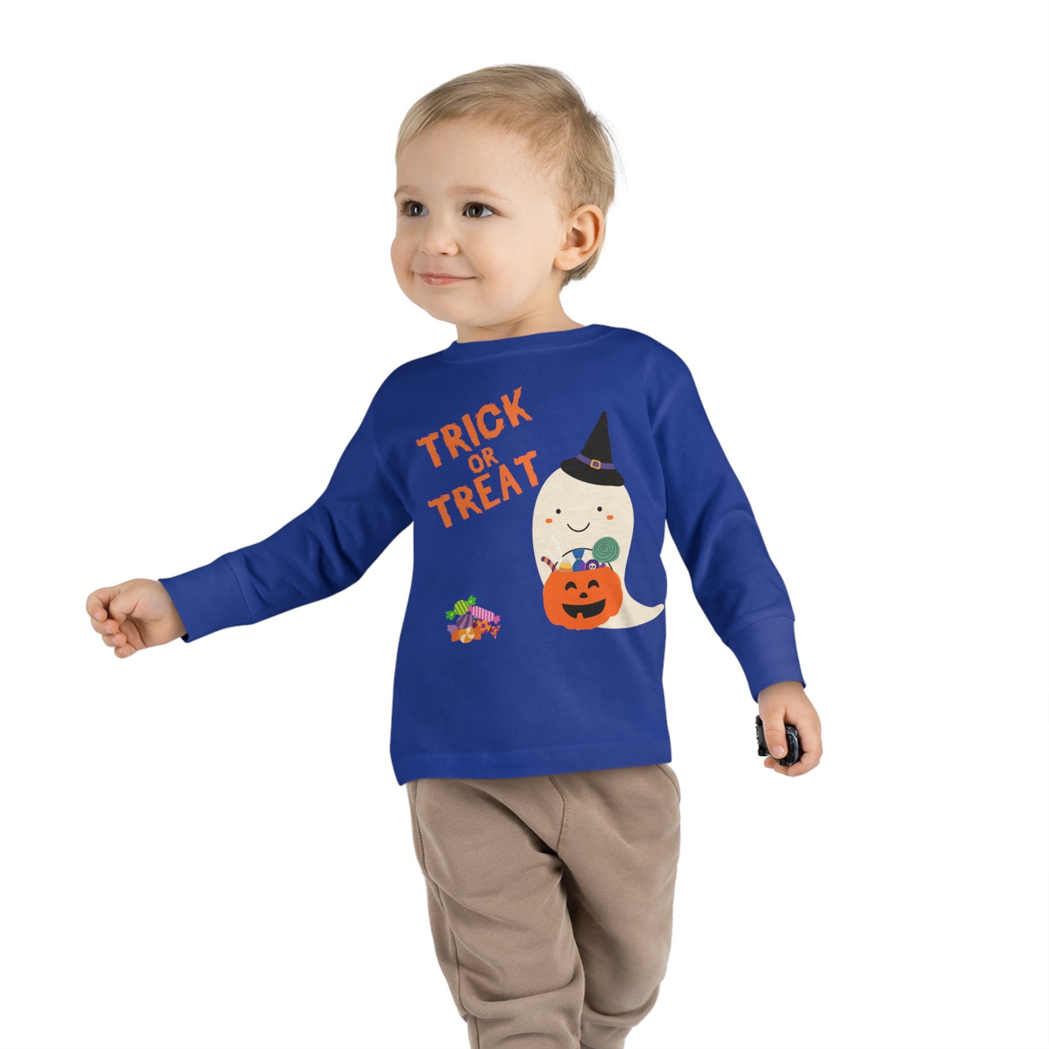 Trick or Treat Toddler Long Sleeve Tee