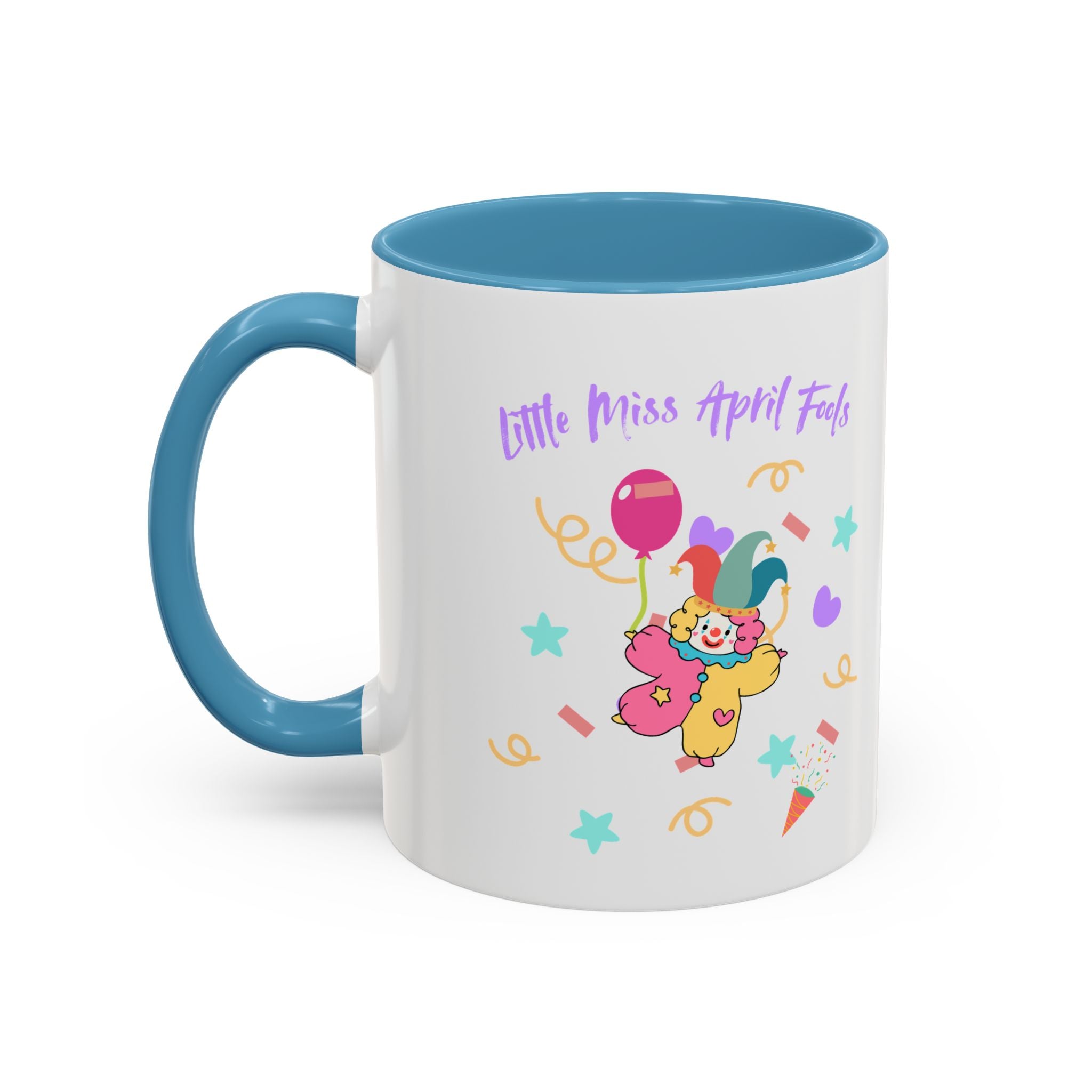 Little Miss April Fool's  Day Accent Coffee Mug - Fun & Whimsical 11oz/15oz