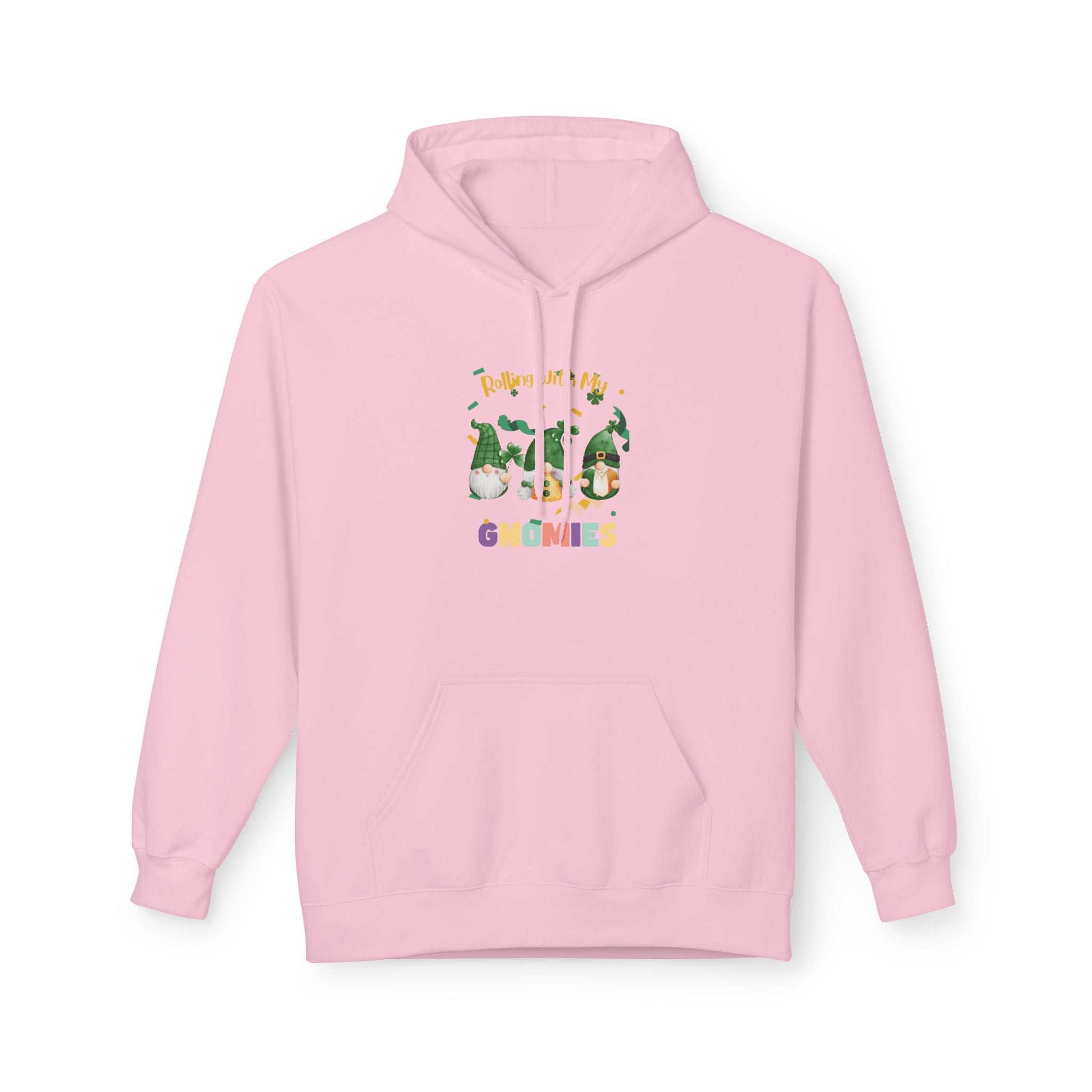 Rolling With My Gnomes Fleece Hoodie - Cozy Unisex Midweight Sweatshirt for Nature Lovers