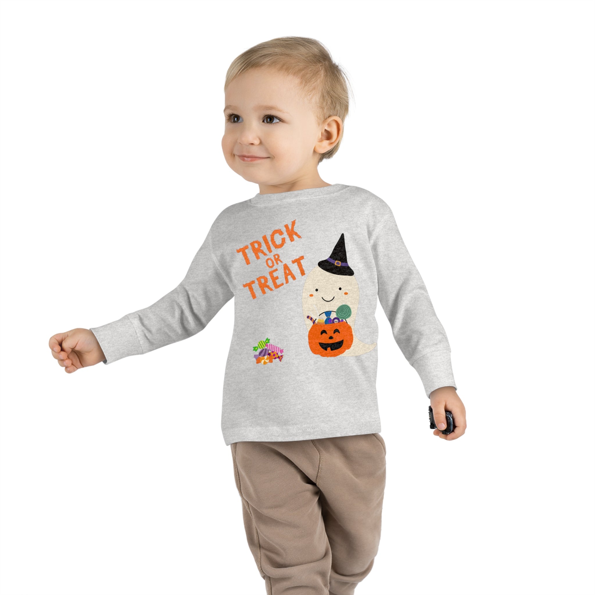 Trick or Treat Toddler Long Sleeve Tee