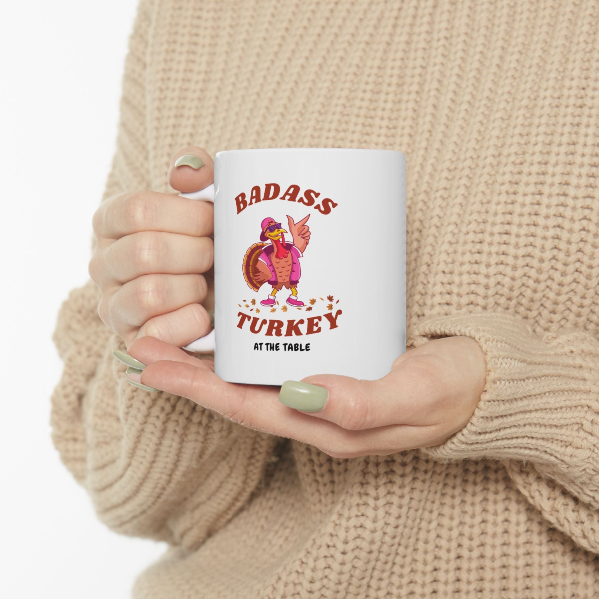 Badass Turkey Ceramic Mug, (11oz, 15oz)