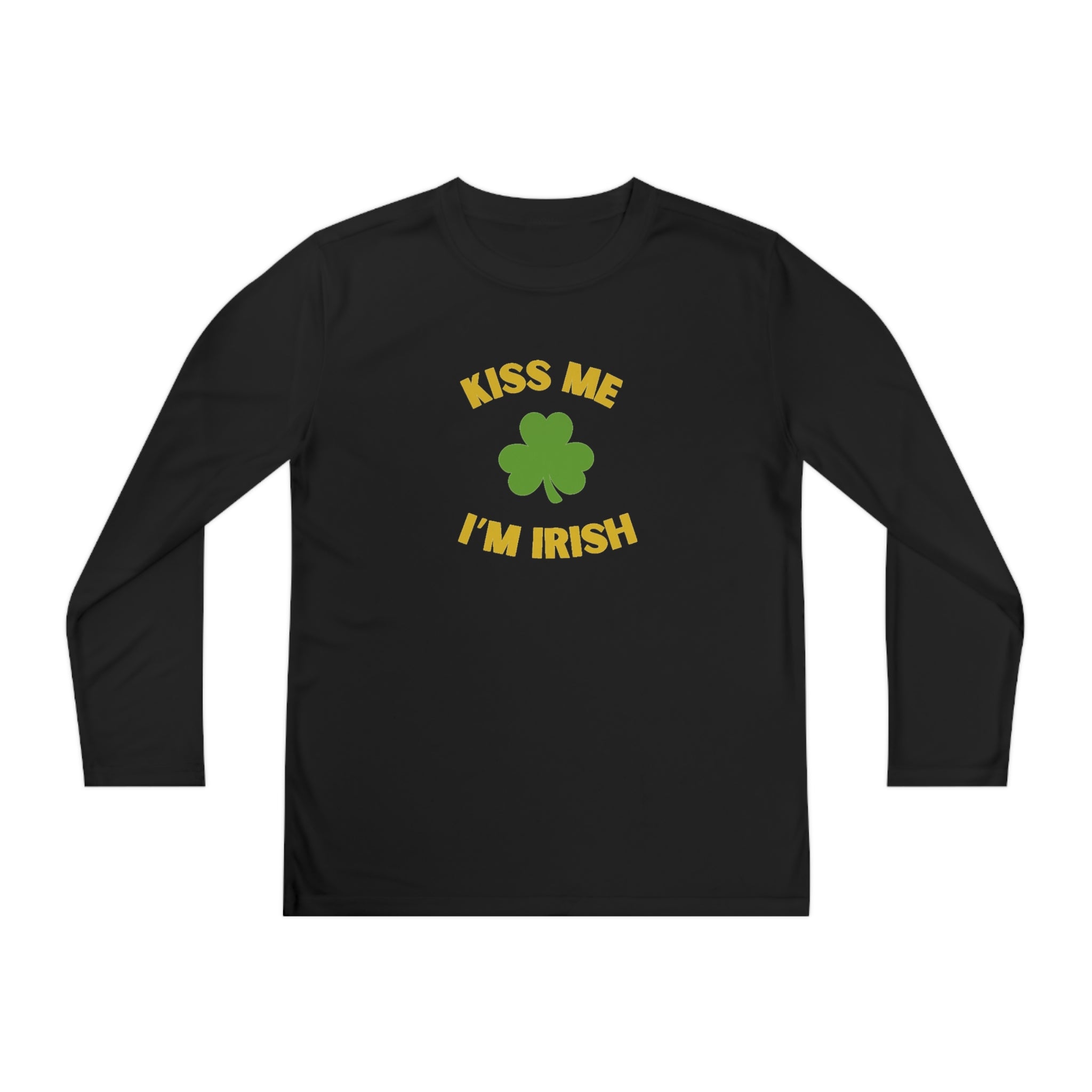 Kiss Me I'm Irish Youth Long Sleeve Competitor Tee