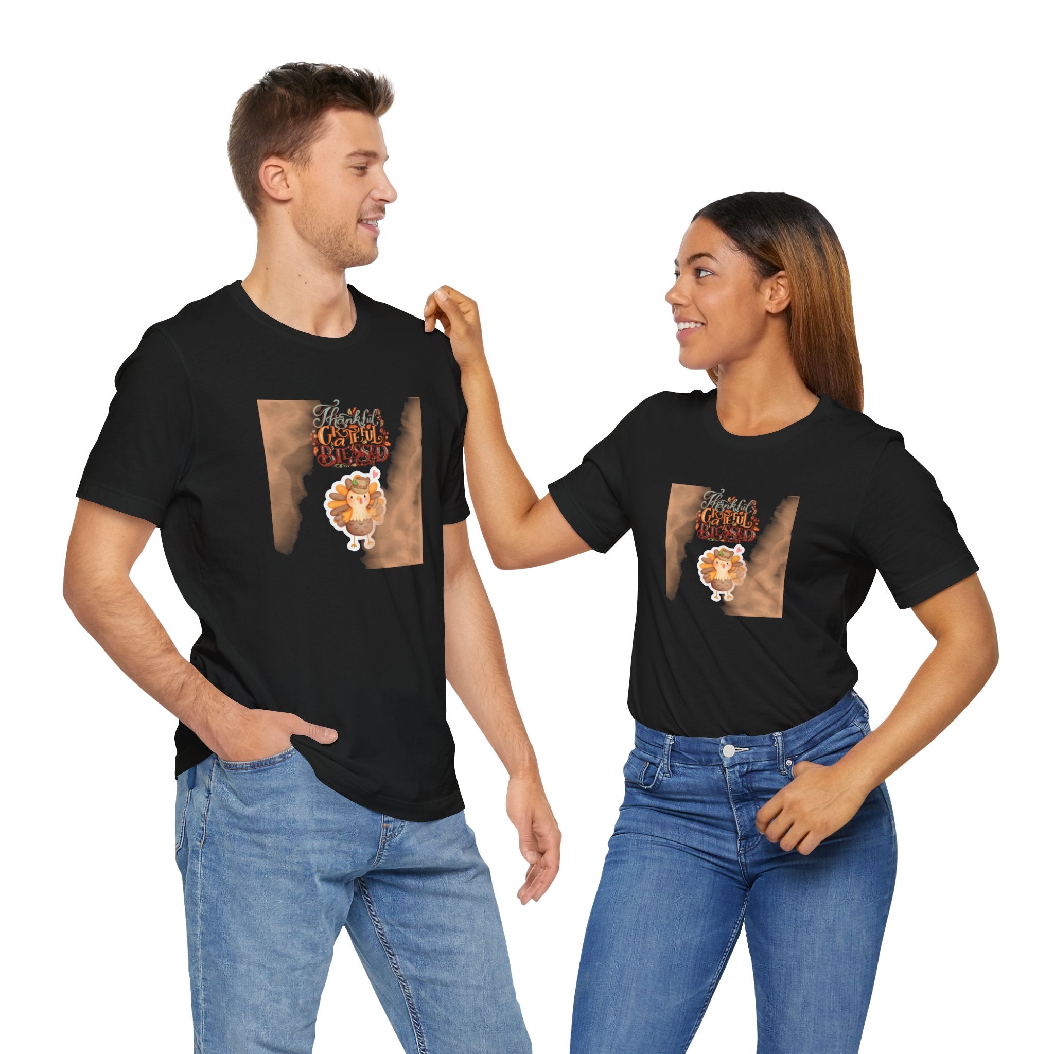 Thankful Grateful Blessed Unisex Jersey Short Sleeve Tee