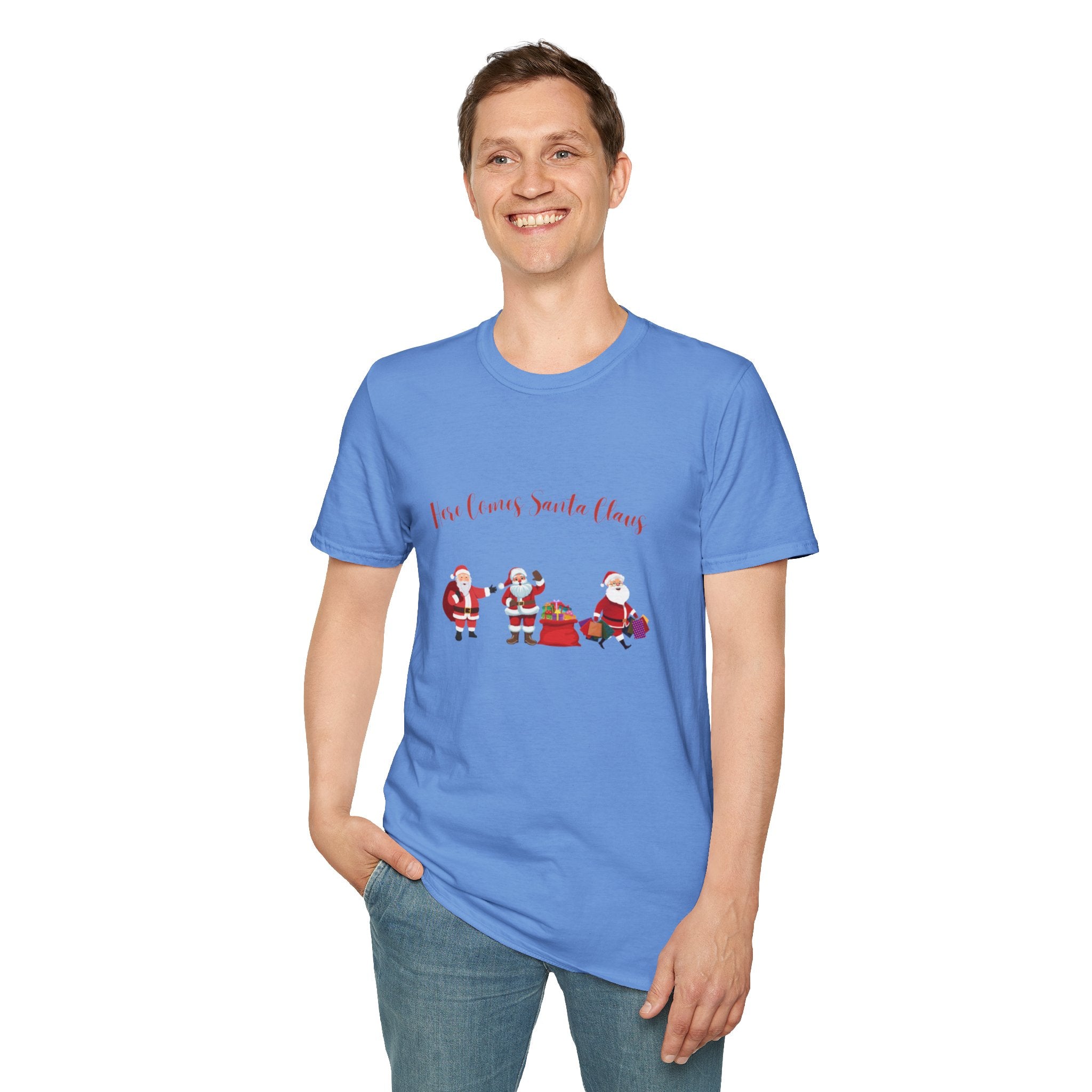 Here Comes Santa Claus Unisex Softstyle T-Shirt