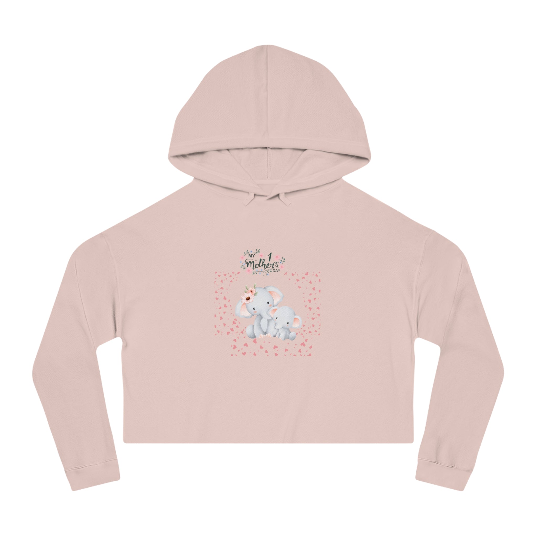 My 1st Mother's Day Cropped Hooded Sweatshirt