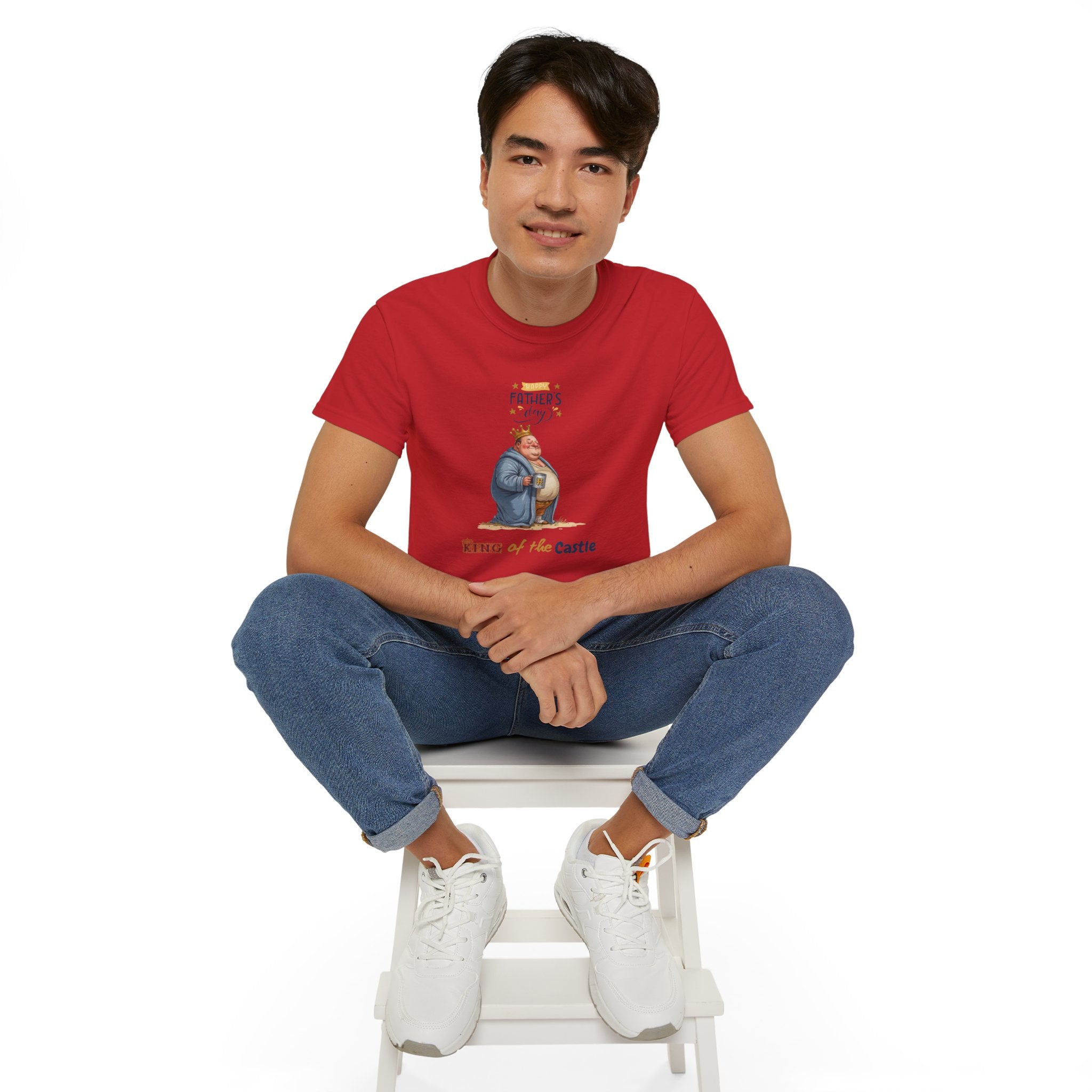 Father's Day King of the Castle Tee, Unisex Cotton T-Shirt