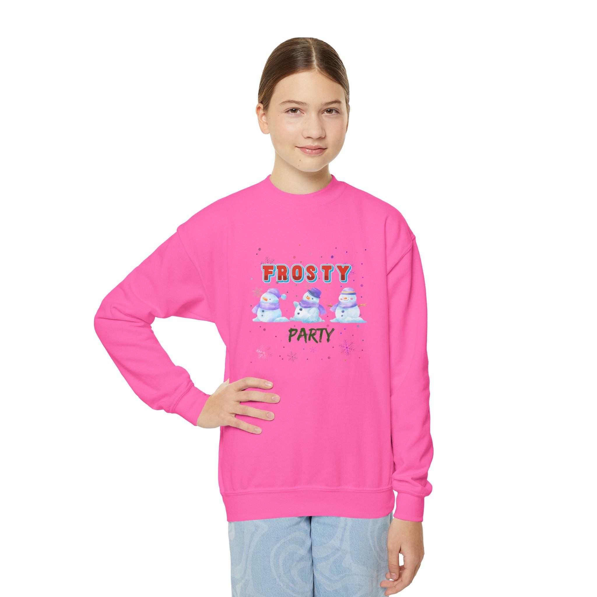 Frosty Party Youth Crewneck Sweatshirt