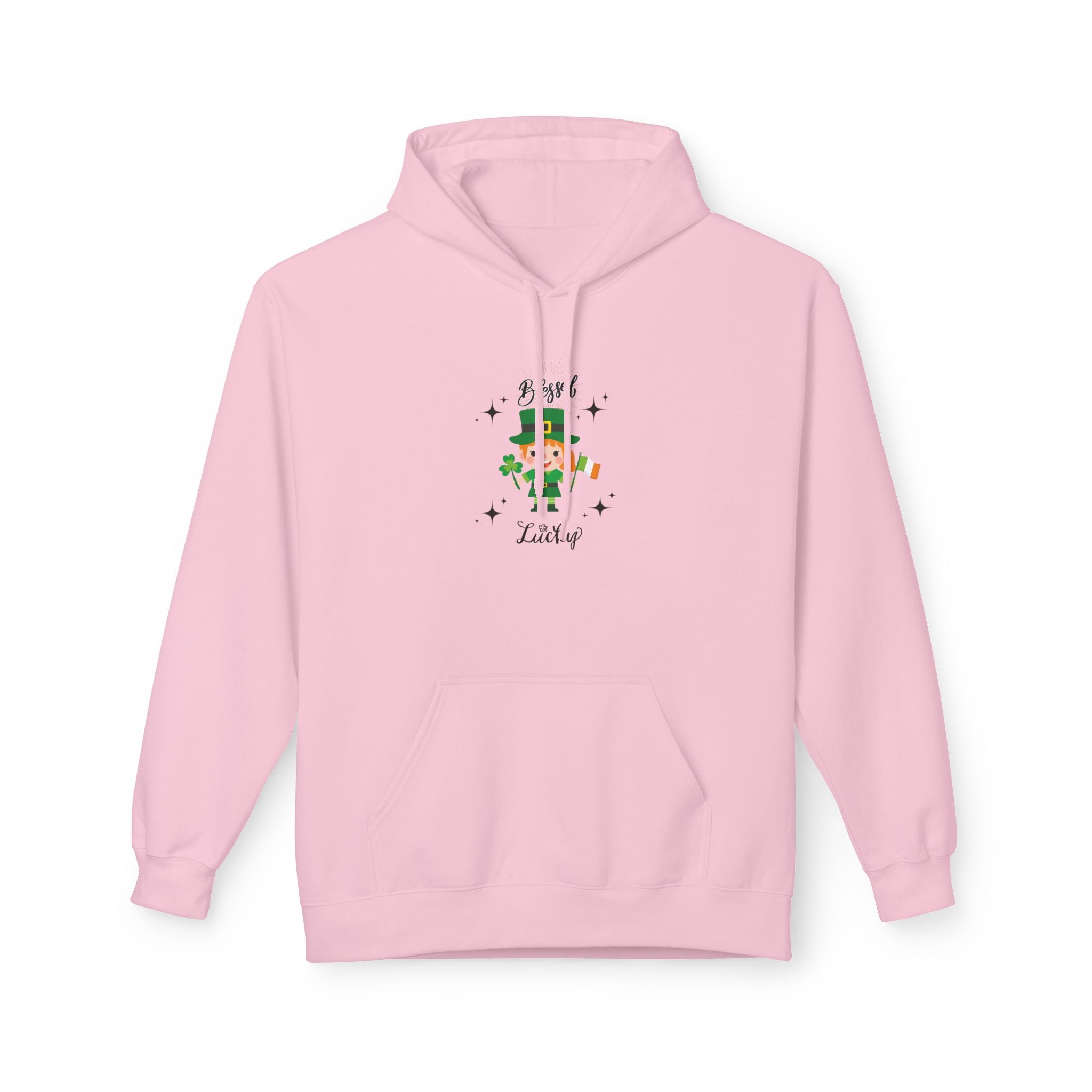 Blessed & Lucky Unisex Fleece Hoodie - Perfect for St. Patrick's Day & Year-Round Comfort