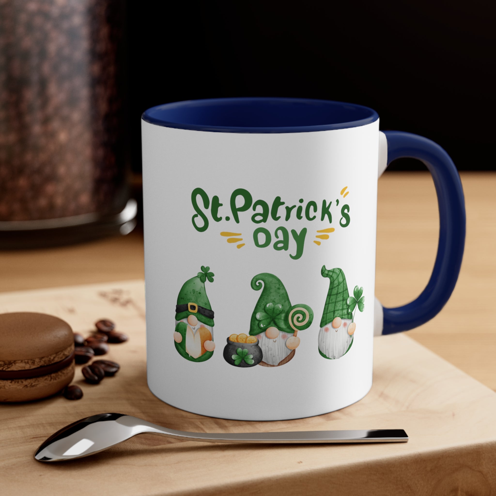 St Patty's Day Gnome Accent Coffee Mug, 11oz