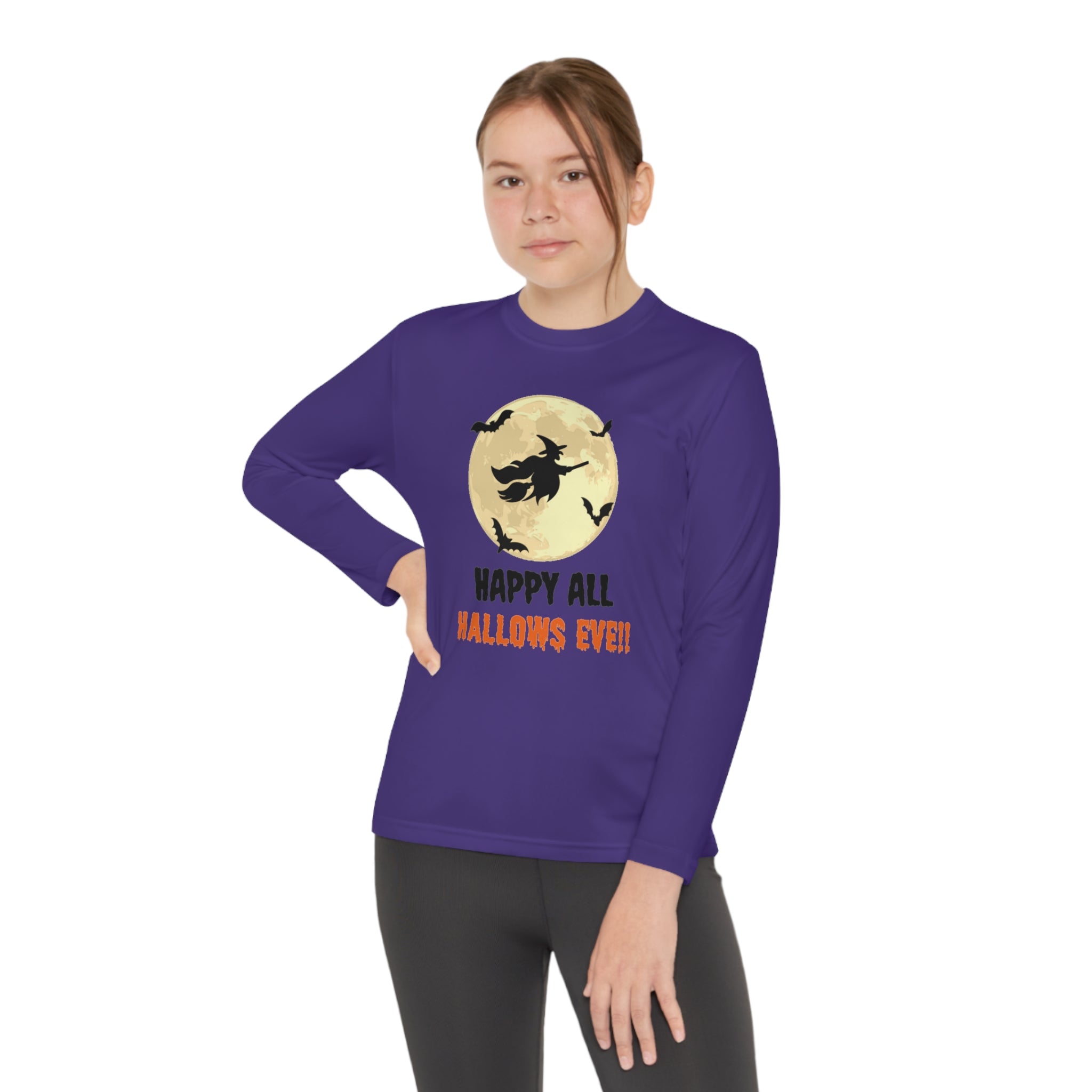 Happy All Hallows Eve Youth Long Sleeve Competitor Tee