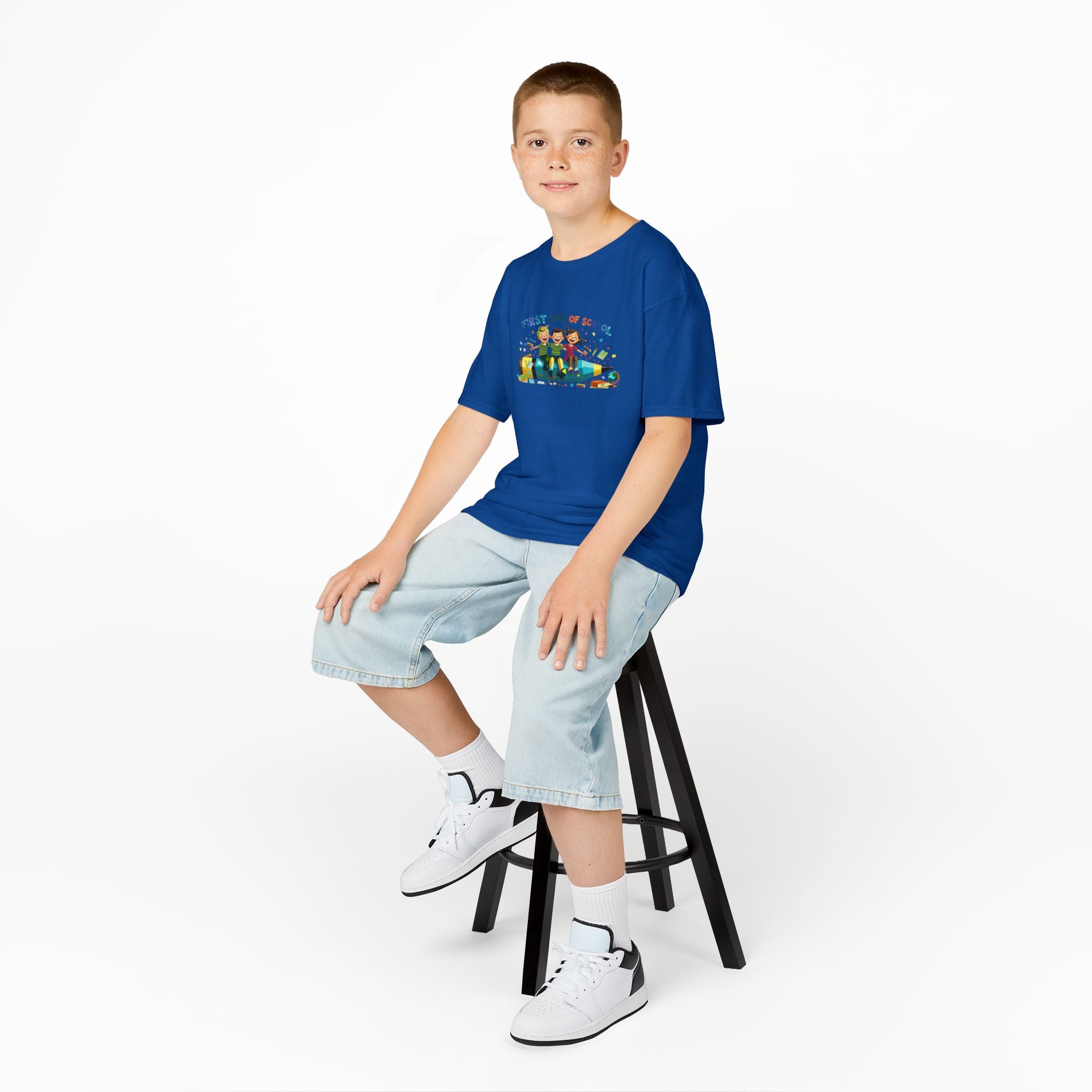 First Day of School Kids Heavy Cotton Tee