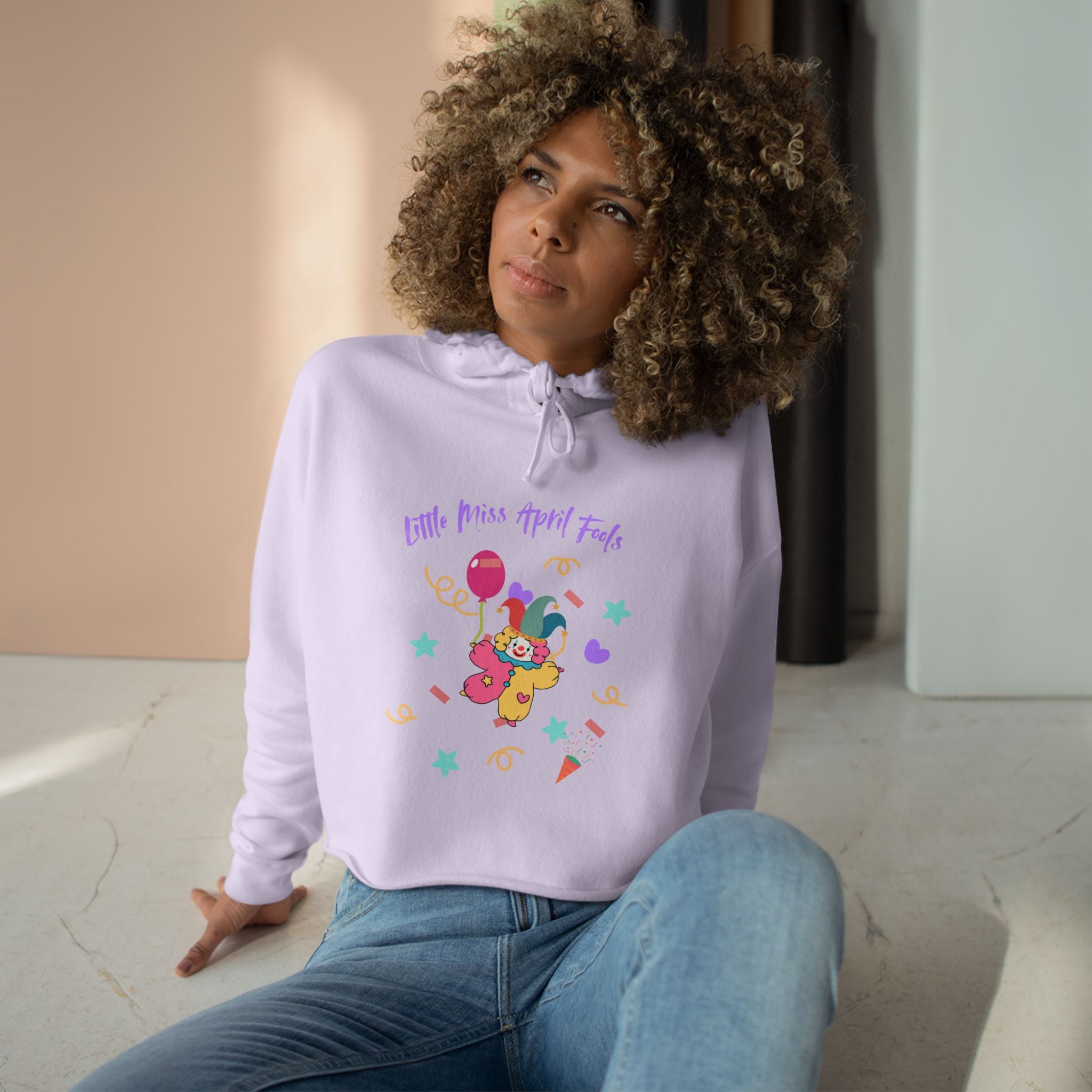 Little Miss April Fool's Day Crop Hoodie