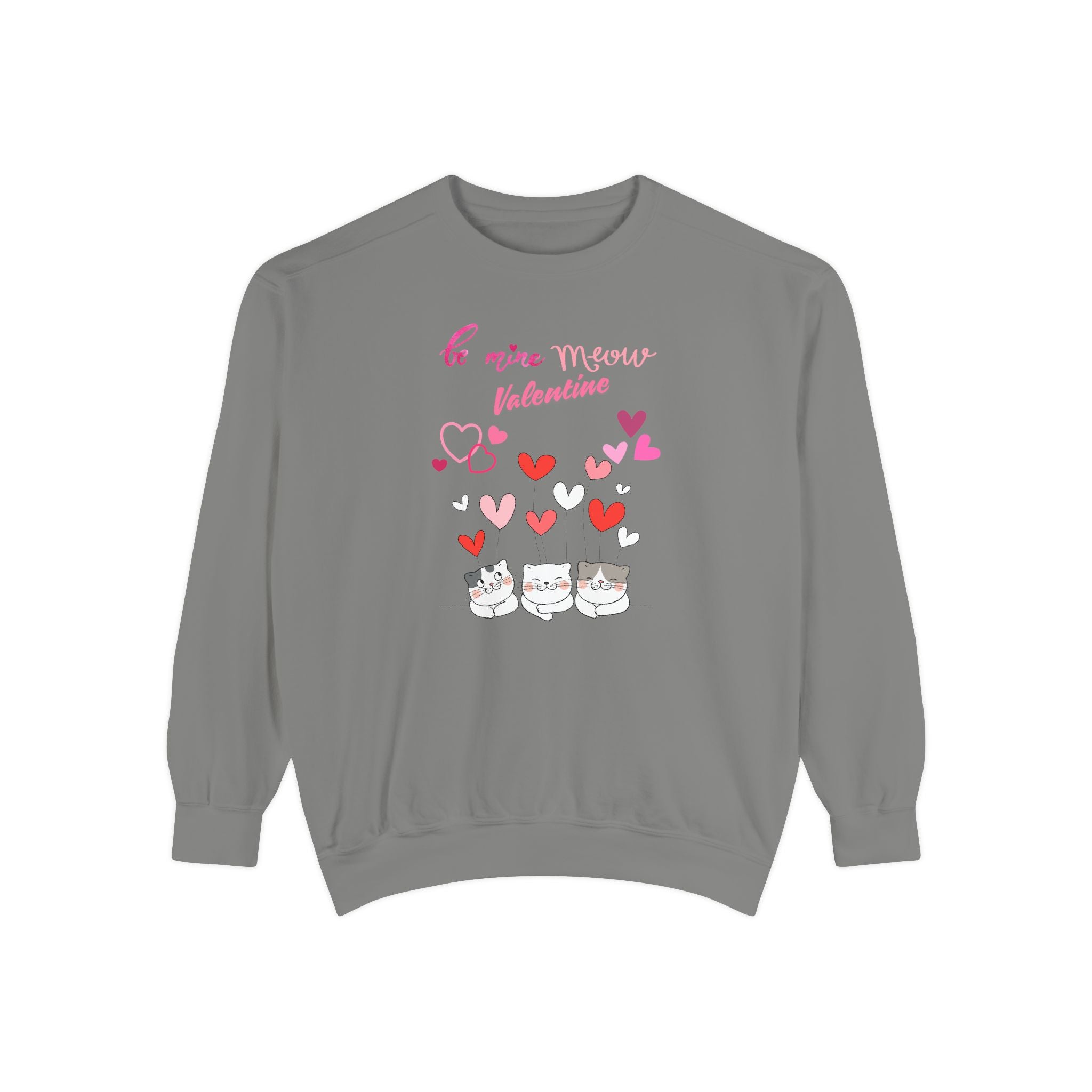 Meow Valentine's Day Unisex Garment-Dyed Sweatshirt