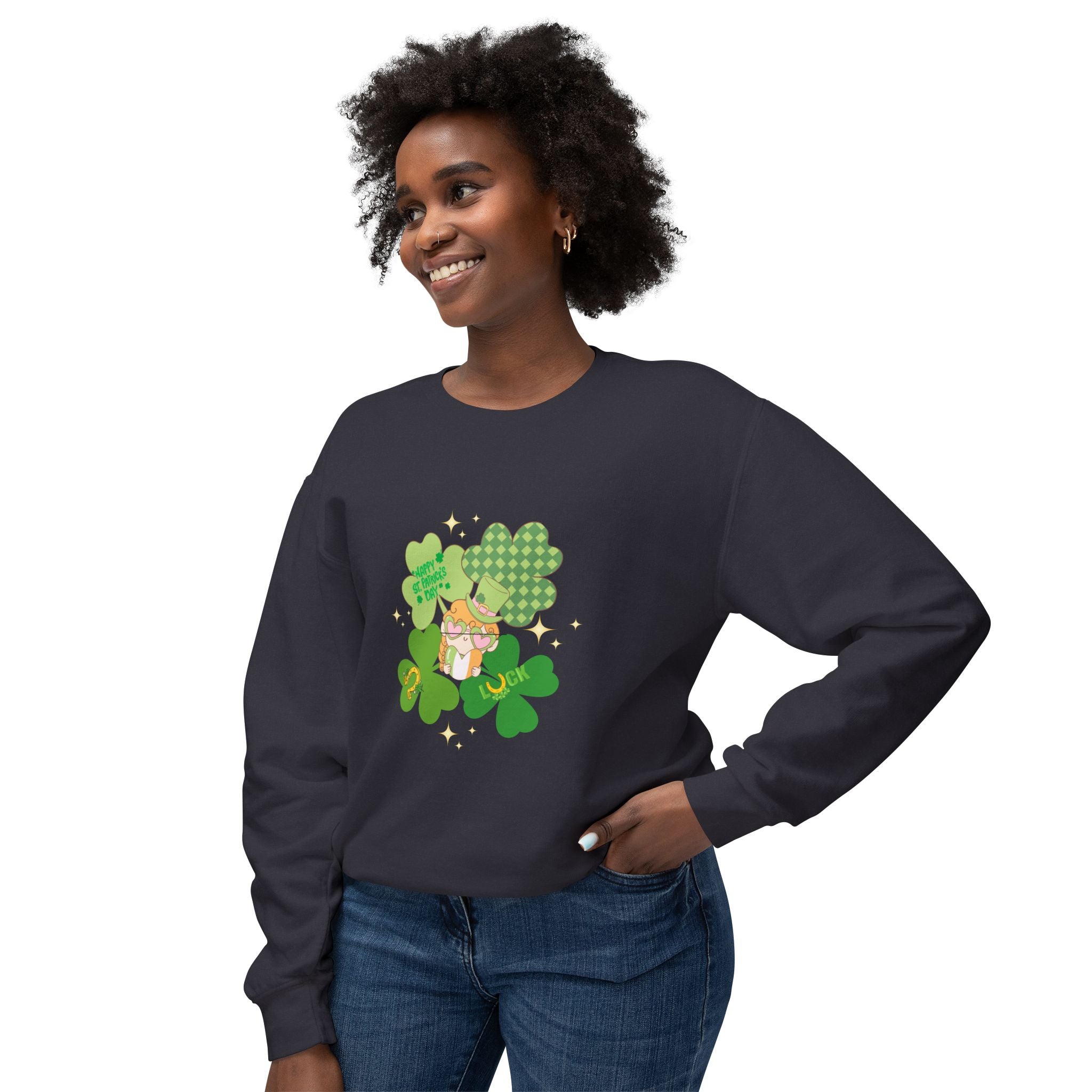 Retro St. Paddy's Day Lightweight Crewneck Sweatshirt