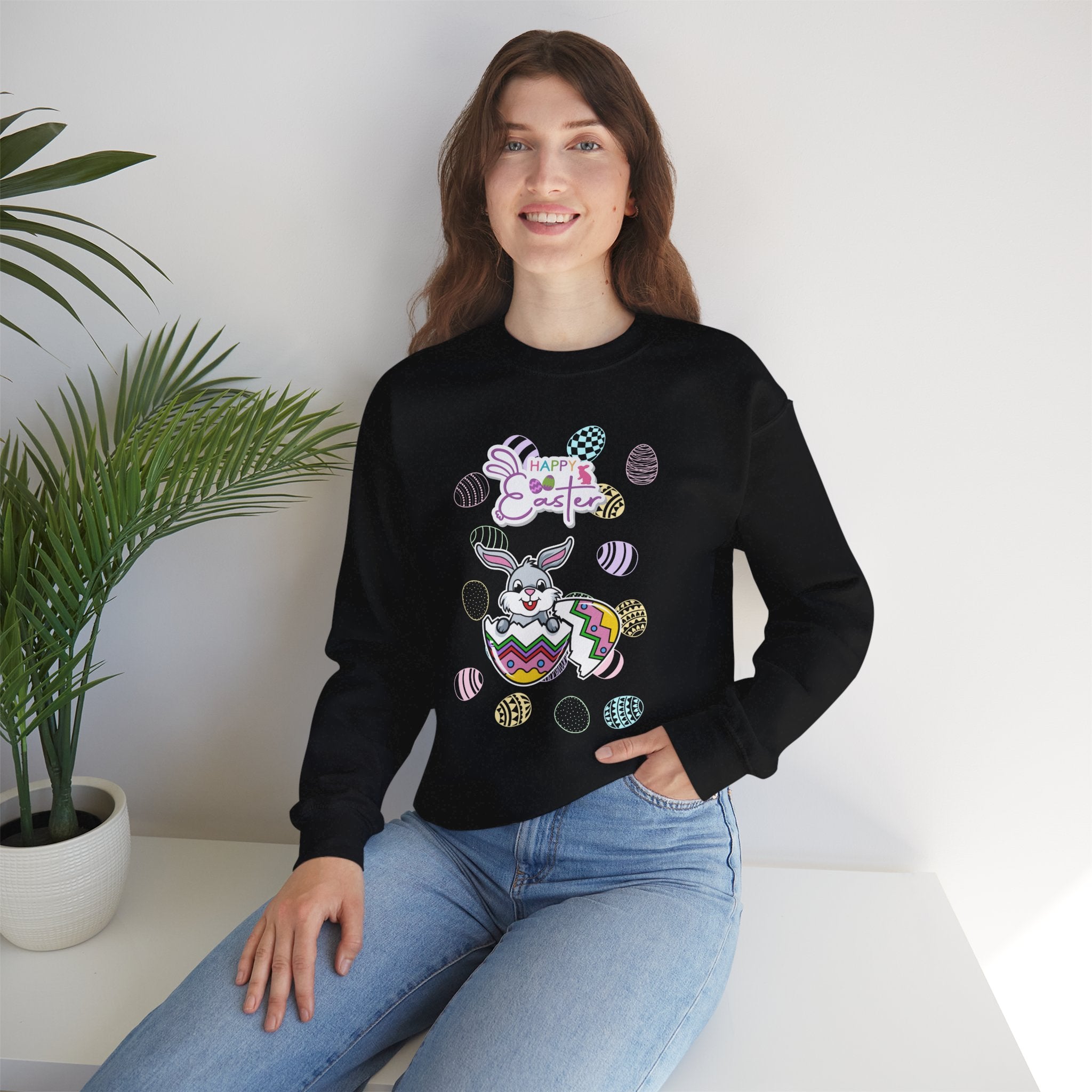 Easter Greetings Crewneck Sweatshirt – Unisex Heavy Blend™ – Happy Easter Design