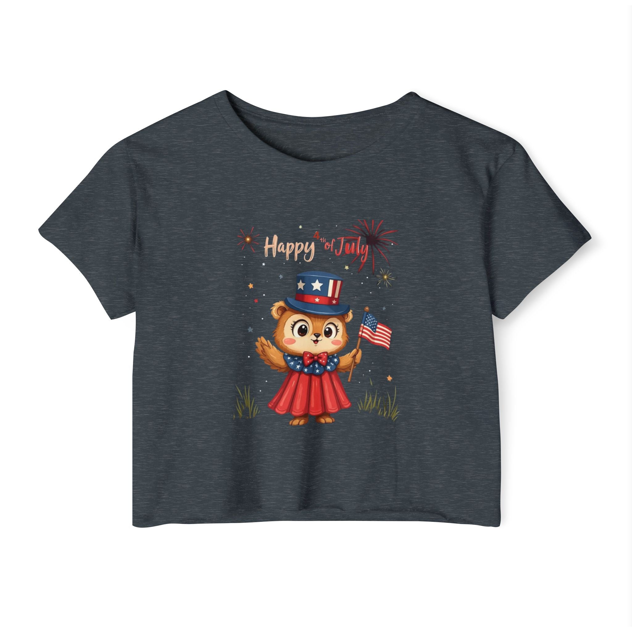 Happy Independence Day Crop Top
