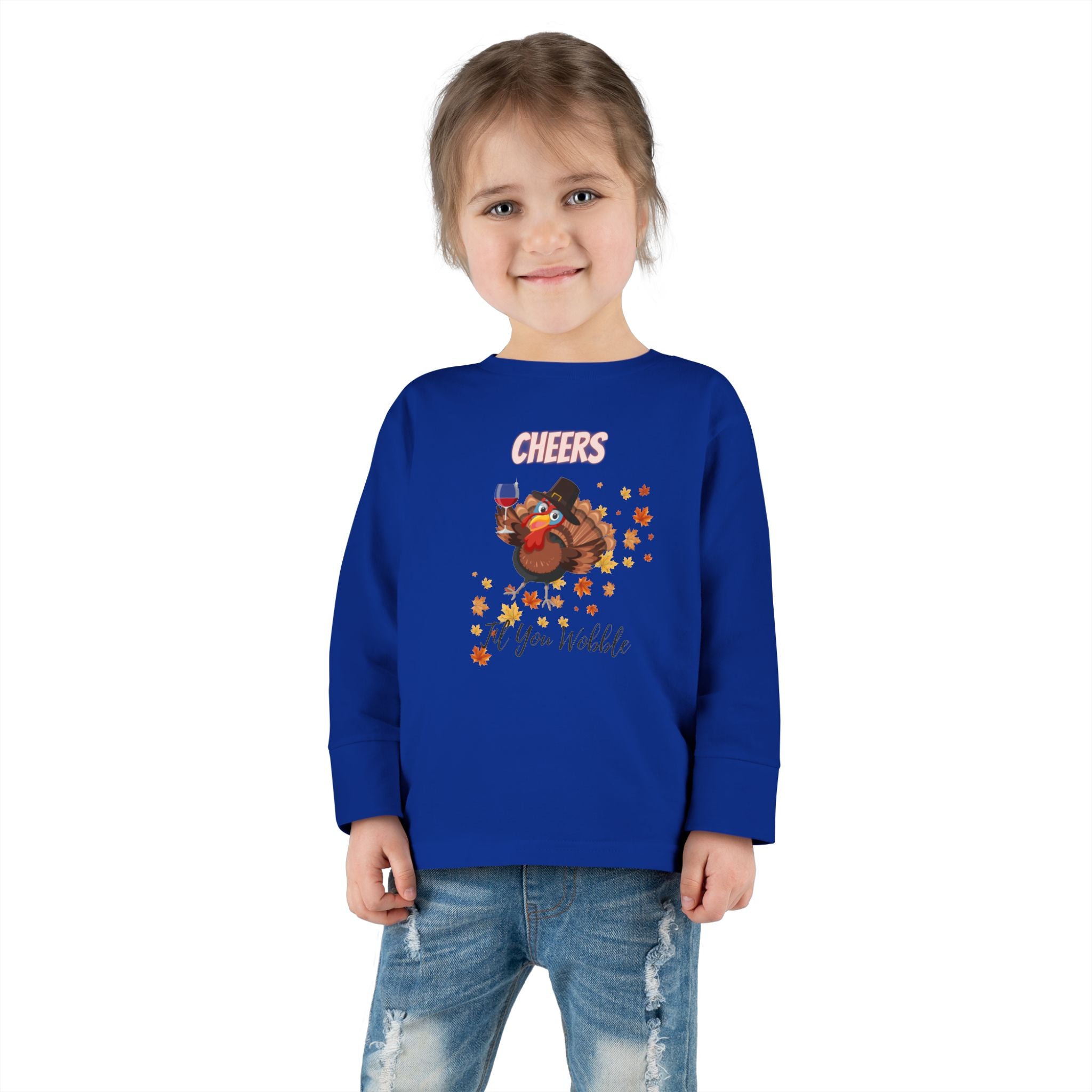 Cheers Til You Wobble Toddler Long Sleeve Tee