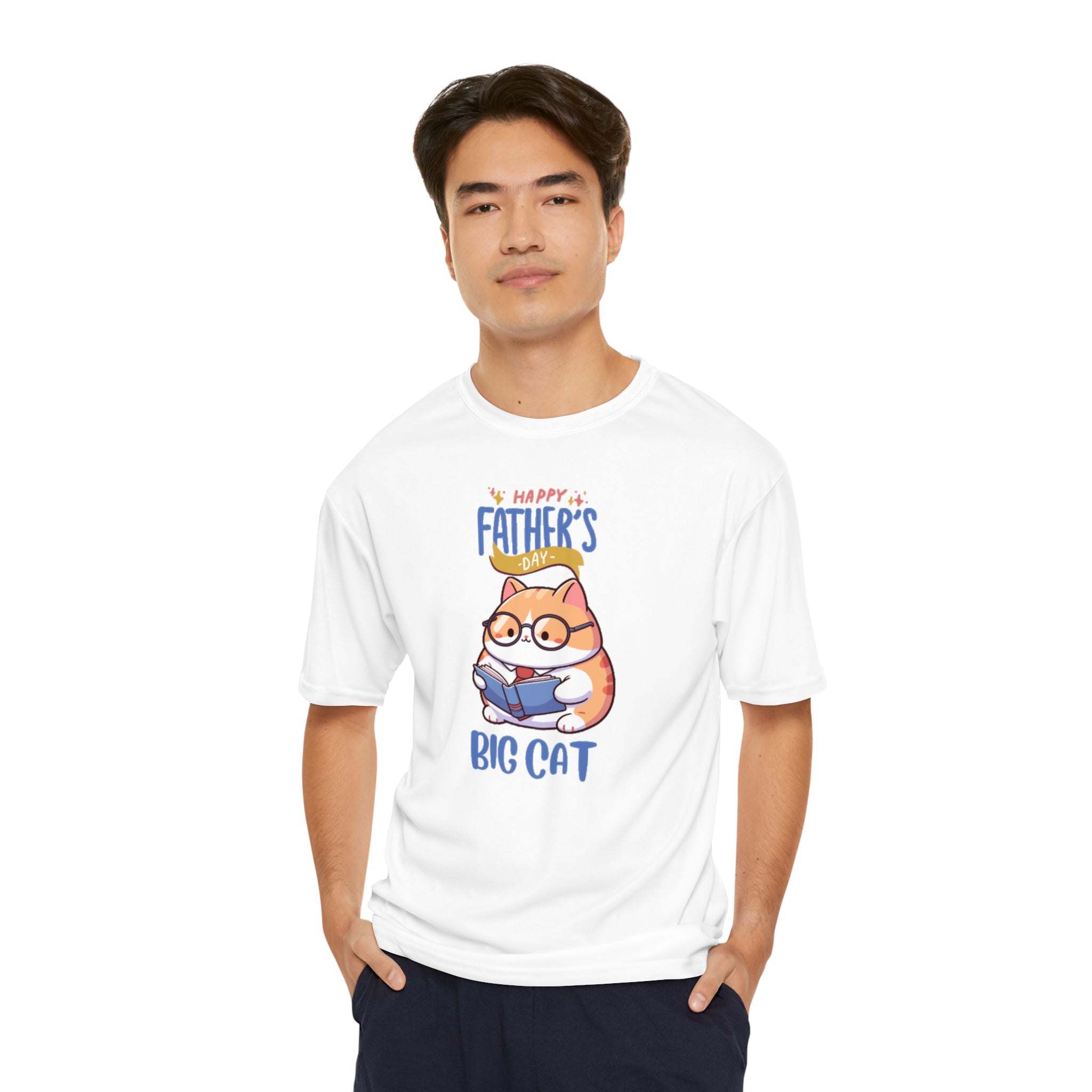 Happy Father's Day Big Cat Men's Performance T-Shirt