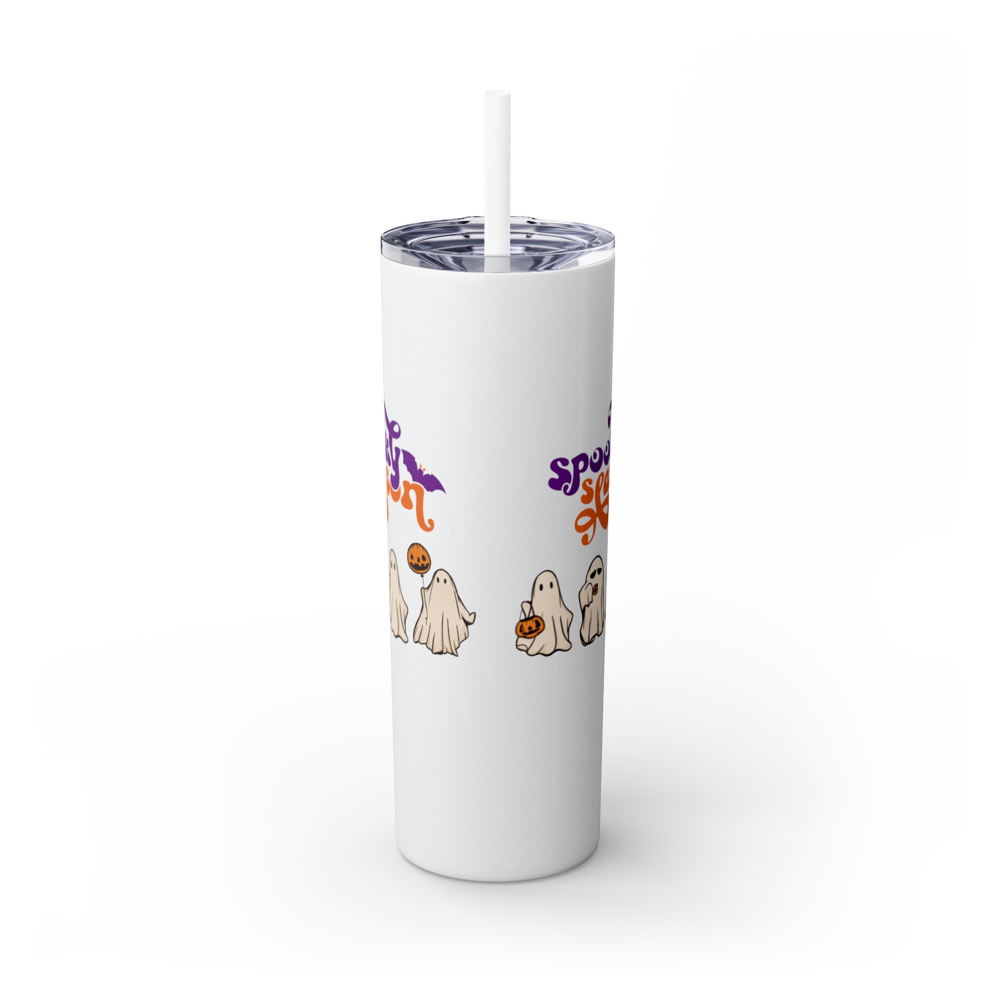 Spooky Season Skinny Tumbler with Straw, 20oz