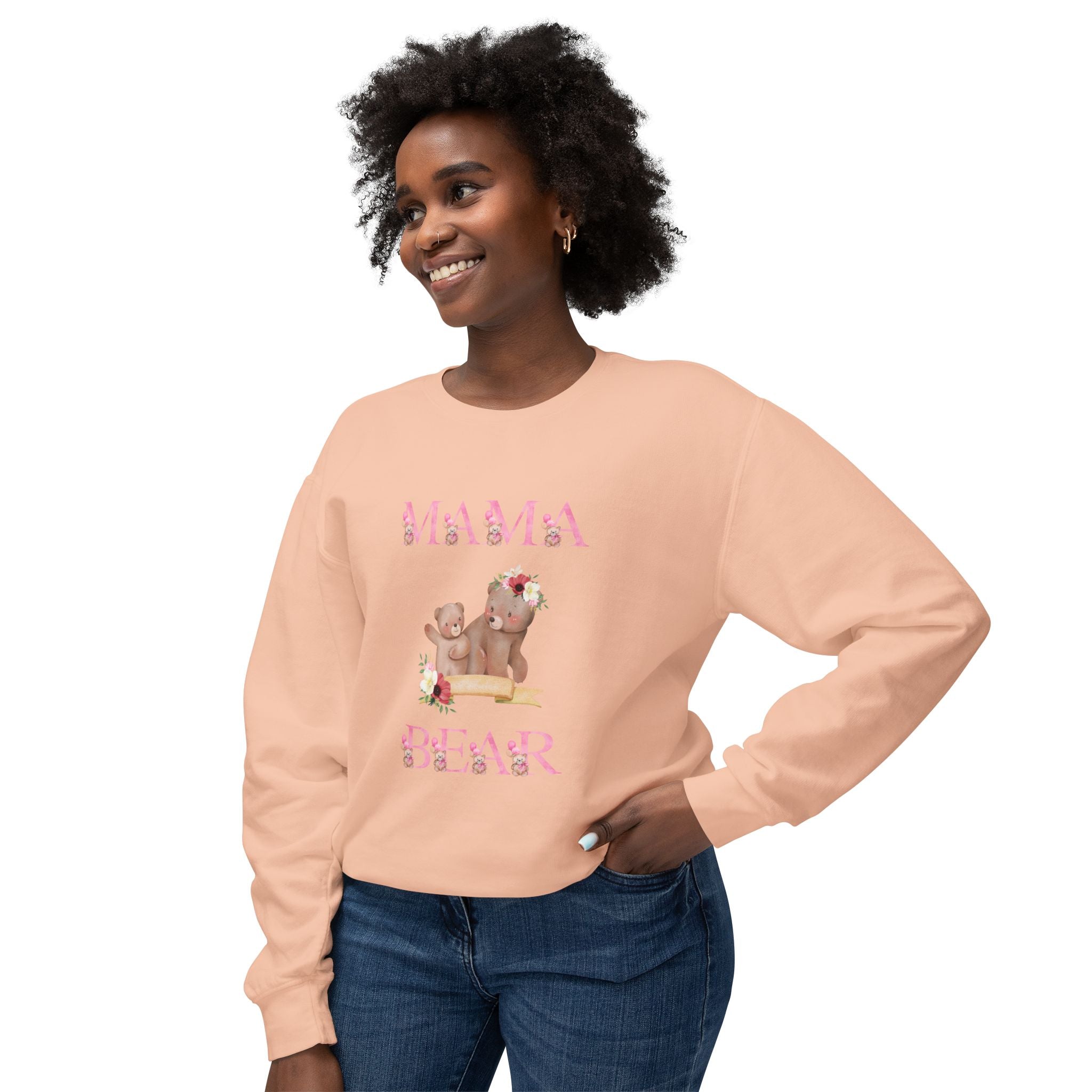 Mama Bear Unisex Lightweight Crewneck Sweatshirt