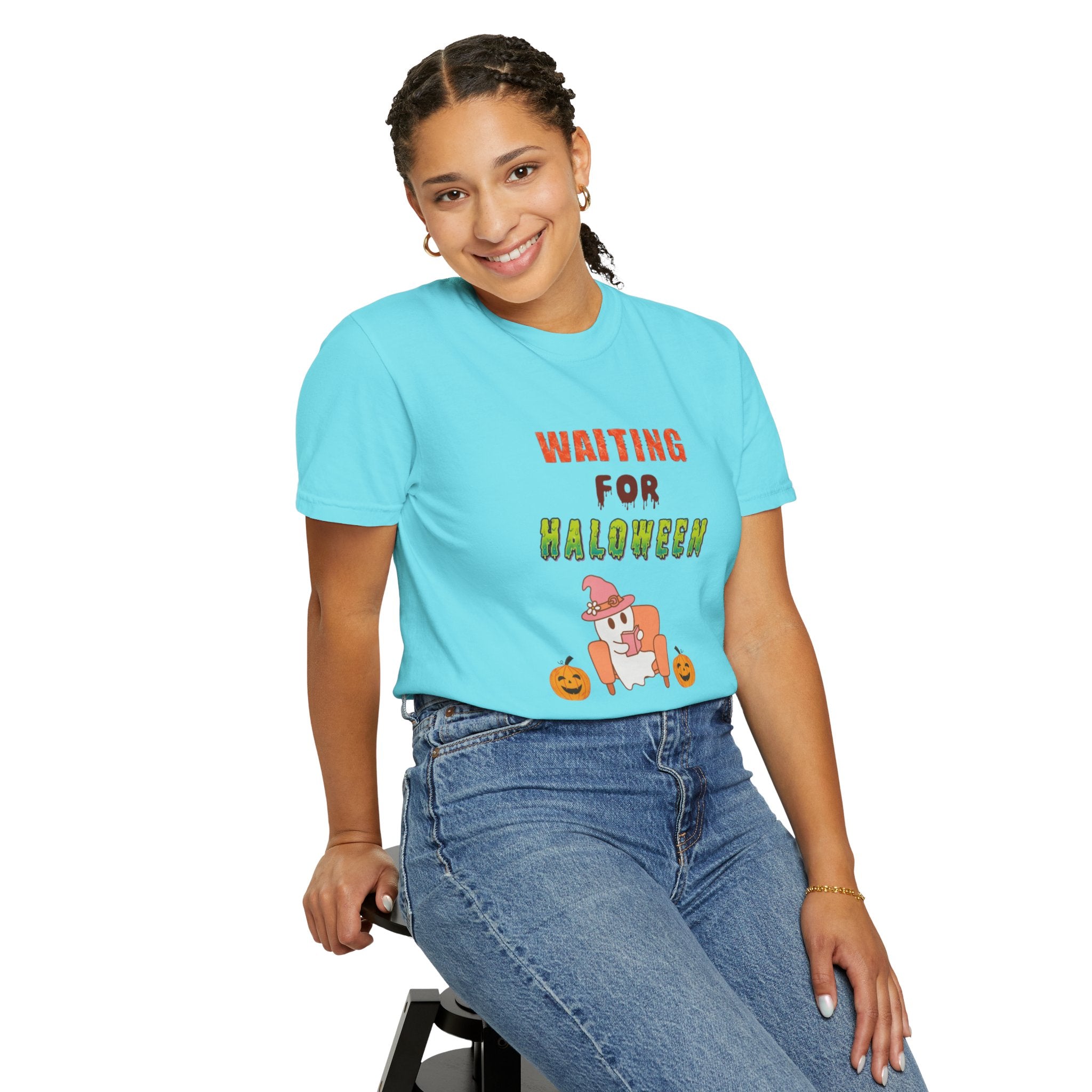 Waiting For Halloween Unisex Garment-Dyed T-shirt