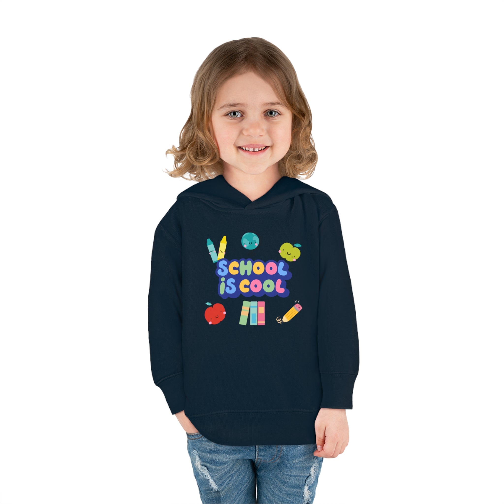 School Is Cool Toddler Pullover Fleece Hoodie