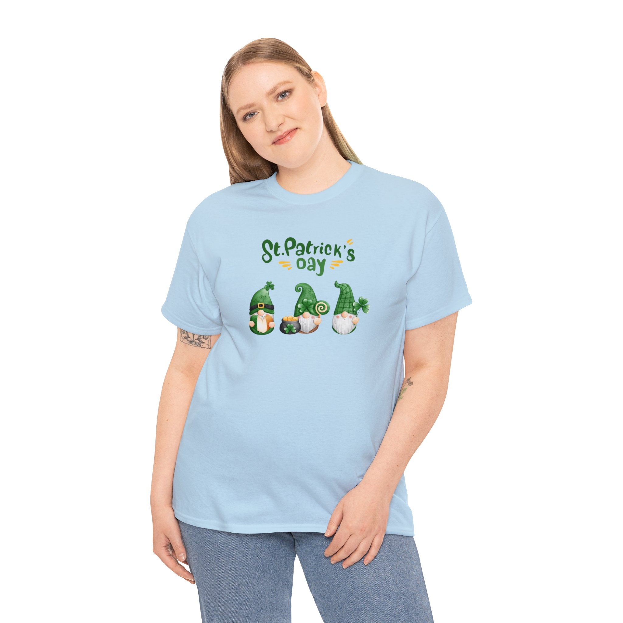 St. Patty's Day Gnome Unisex Heavy Cotton Tee