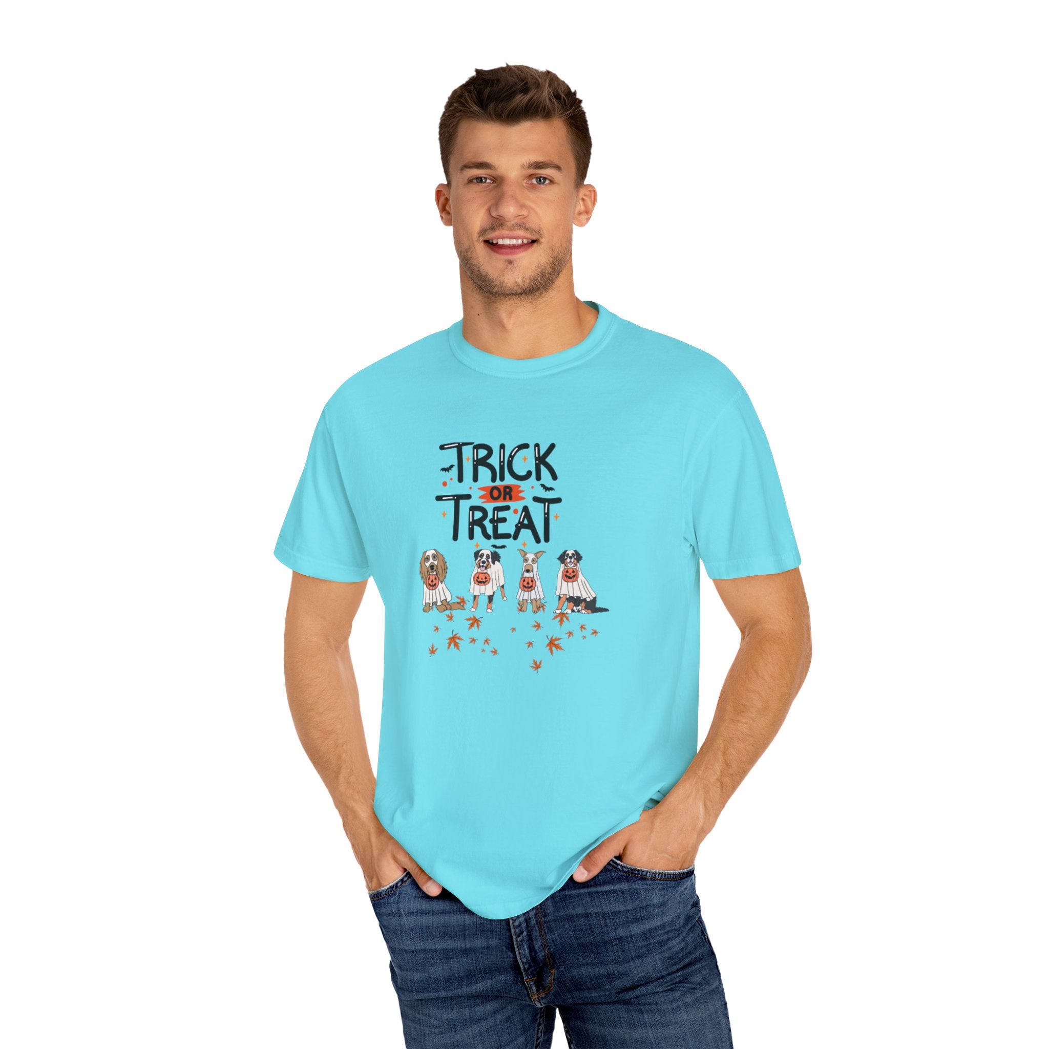 Pooch Trick or Treat Unisex Garment-Dyed T-shirt