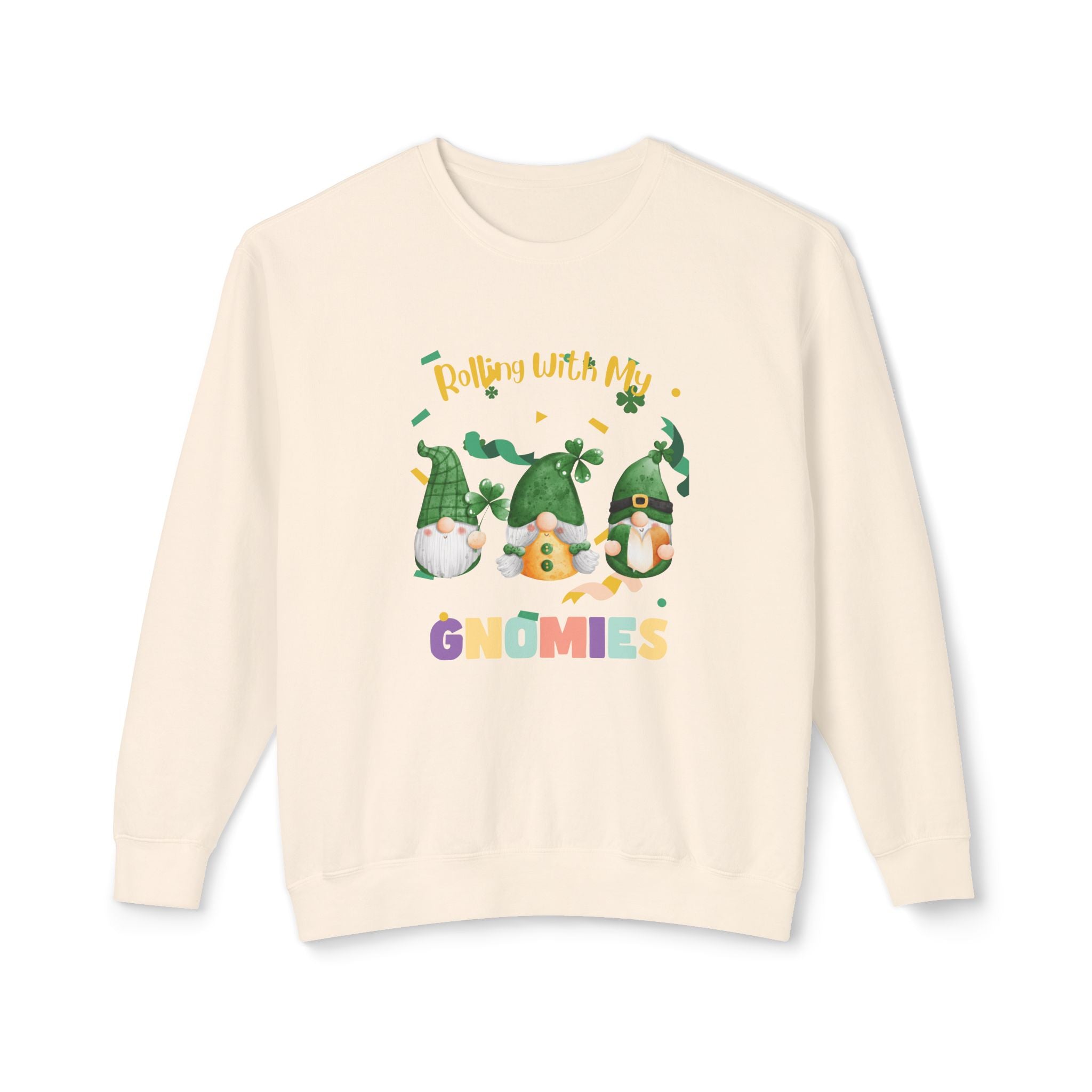 Rolling With My Gnomies Unisex Lightweight Crewneck Sweatshirt