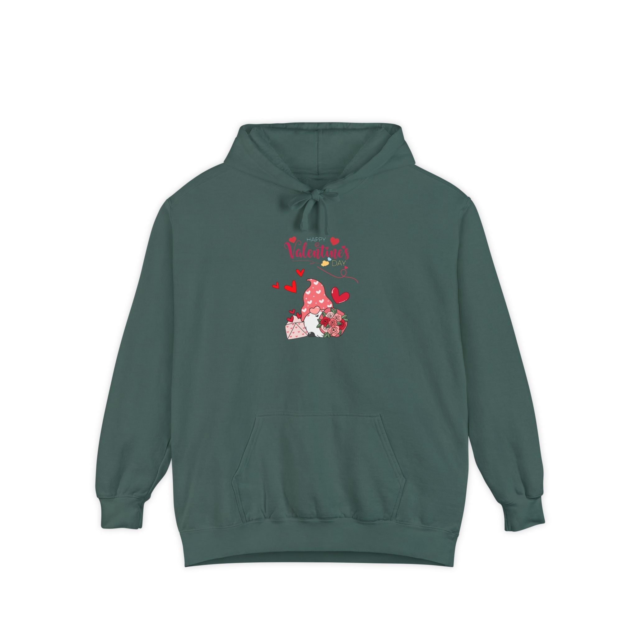 Gnome Valentine's Day Unisex Garment-Dyed Hoodie
