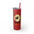 Happy All Hallows Eve Skinny Tumbler with Straw, 20oz