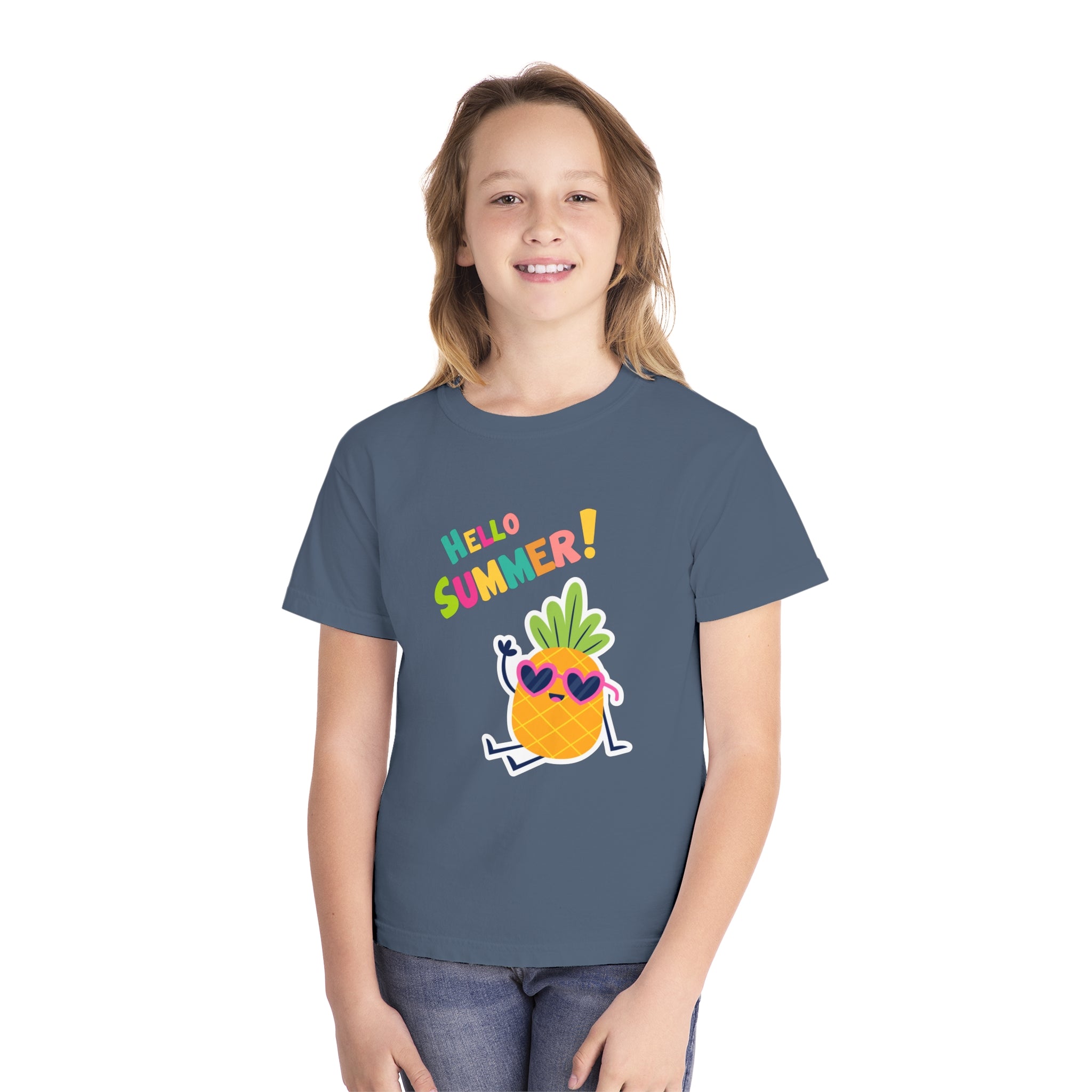 Hello Pineapple Summer Youth Midweight Tee