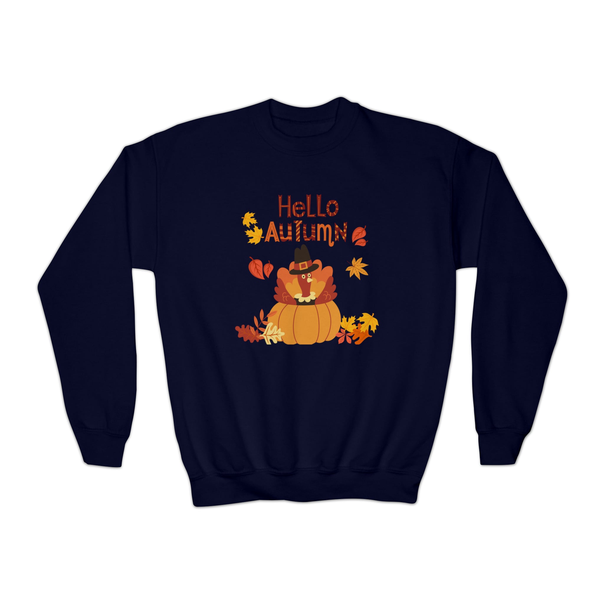 Hello Autumn Youth Crewneck Sweatshirt