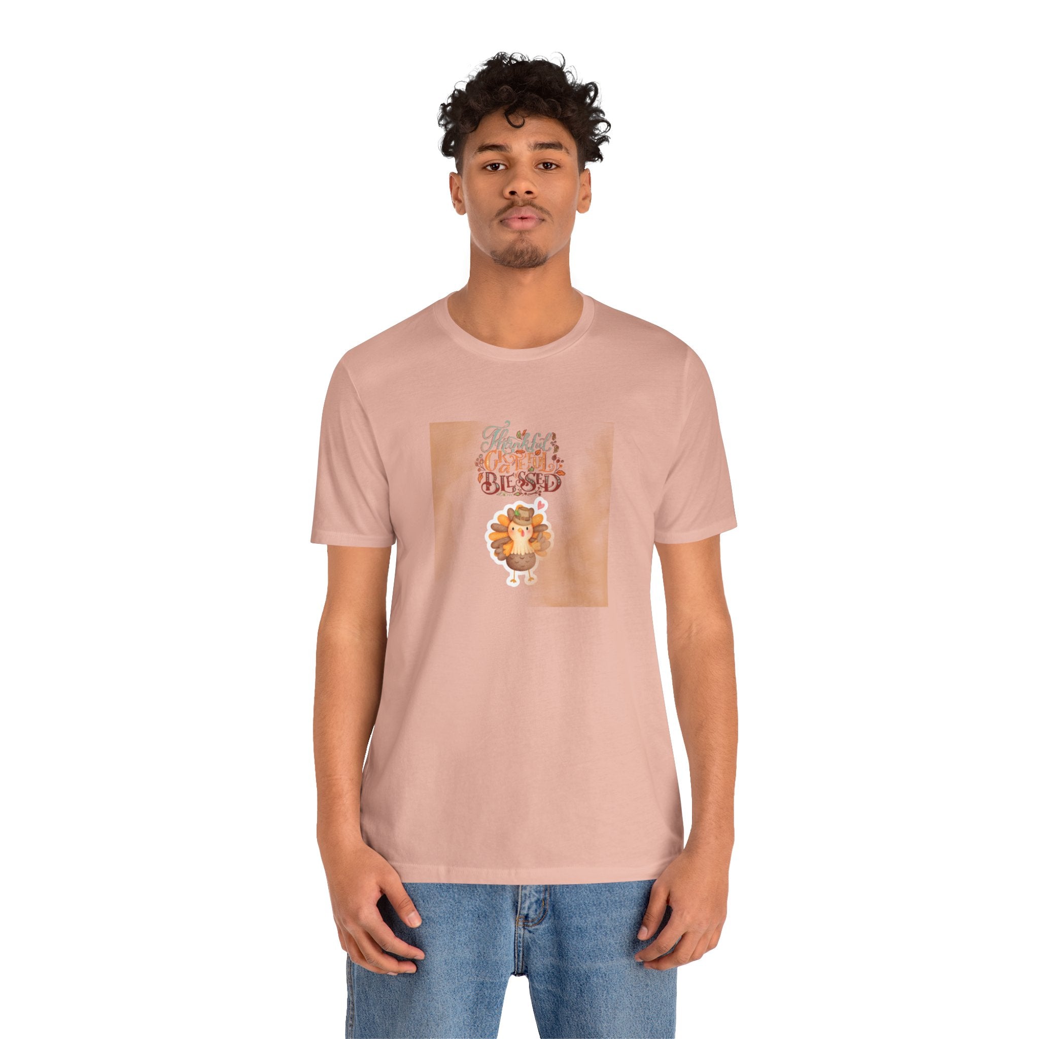 Thankful Grateful Blessed Unisex Jersey Short Sleeve Tee