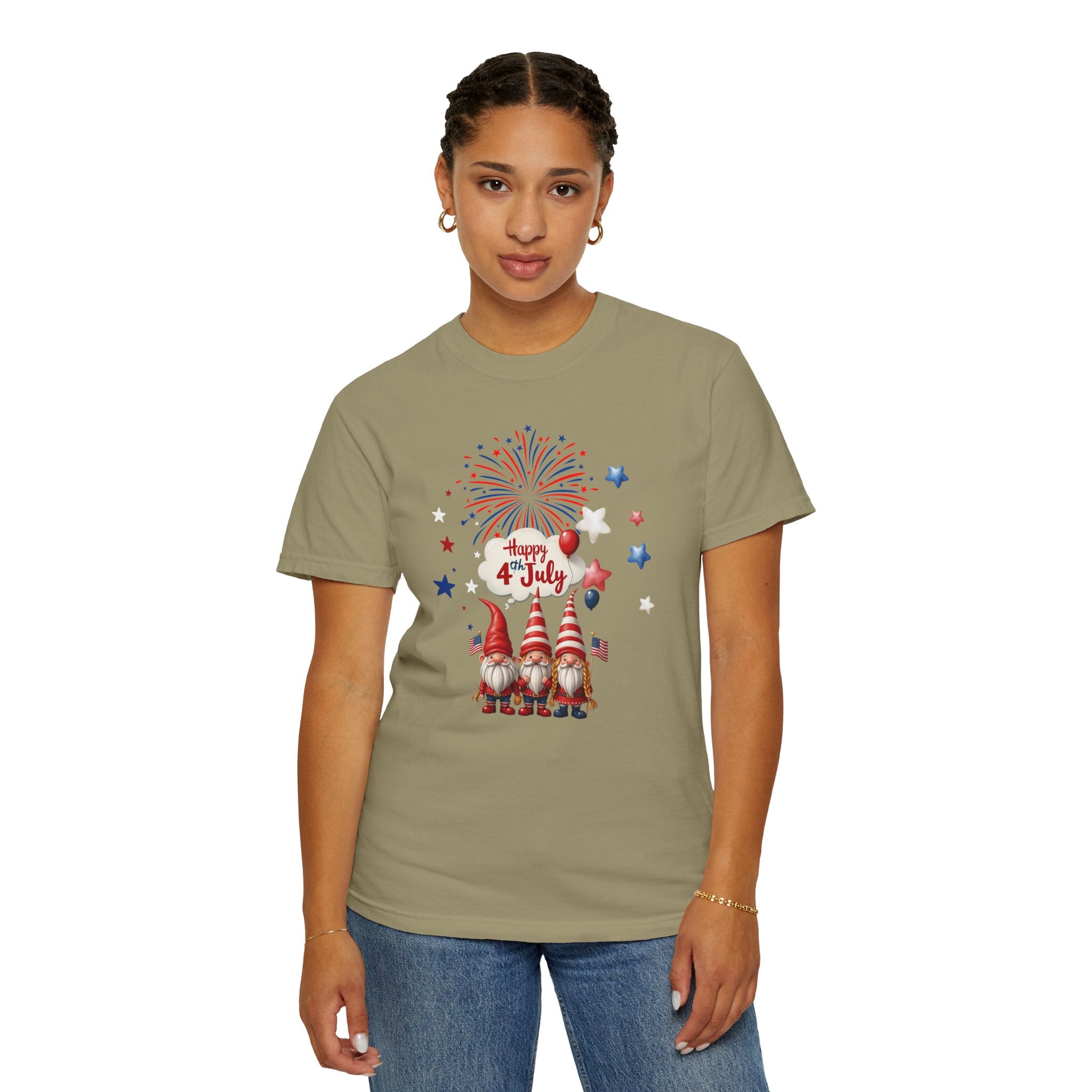 Gnome 4th of July T-shirt for 4th of July, Unisex Summer Tee