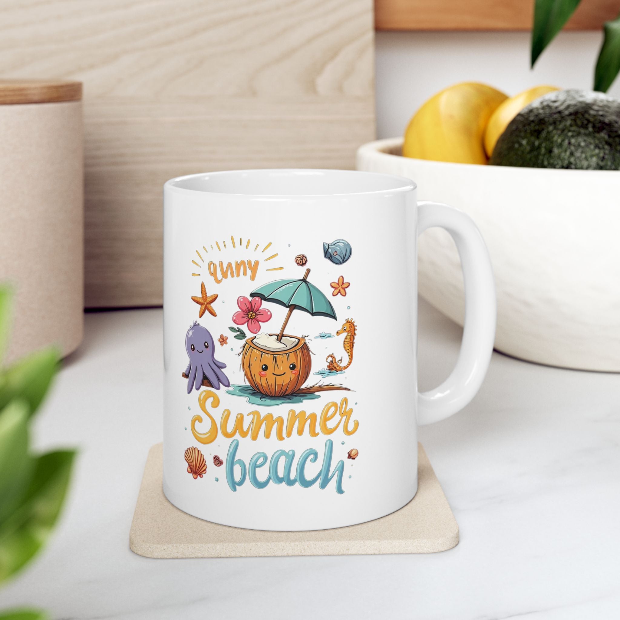 Sunny Summer Themed Ceramic Mug