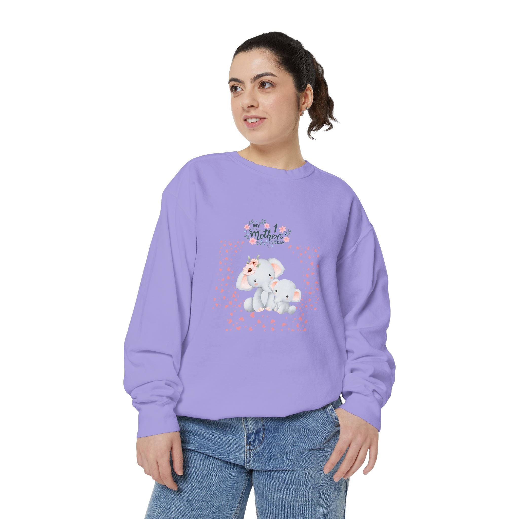 My 1st Mother's Day Sweatshirt Unisex Garment-Dyed