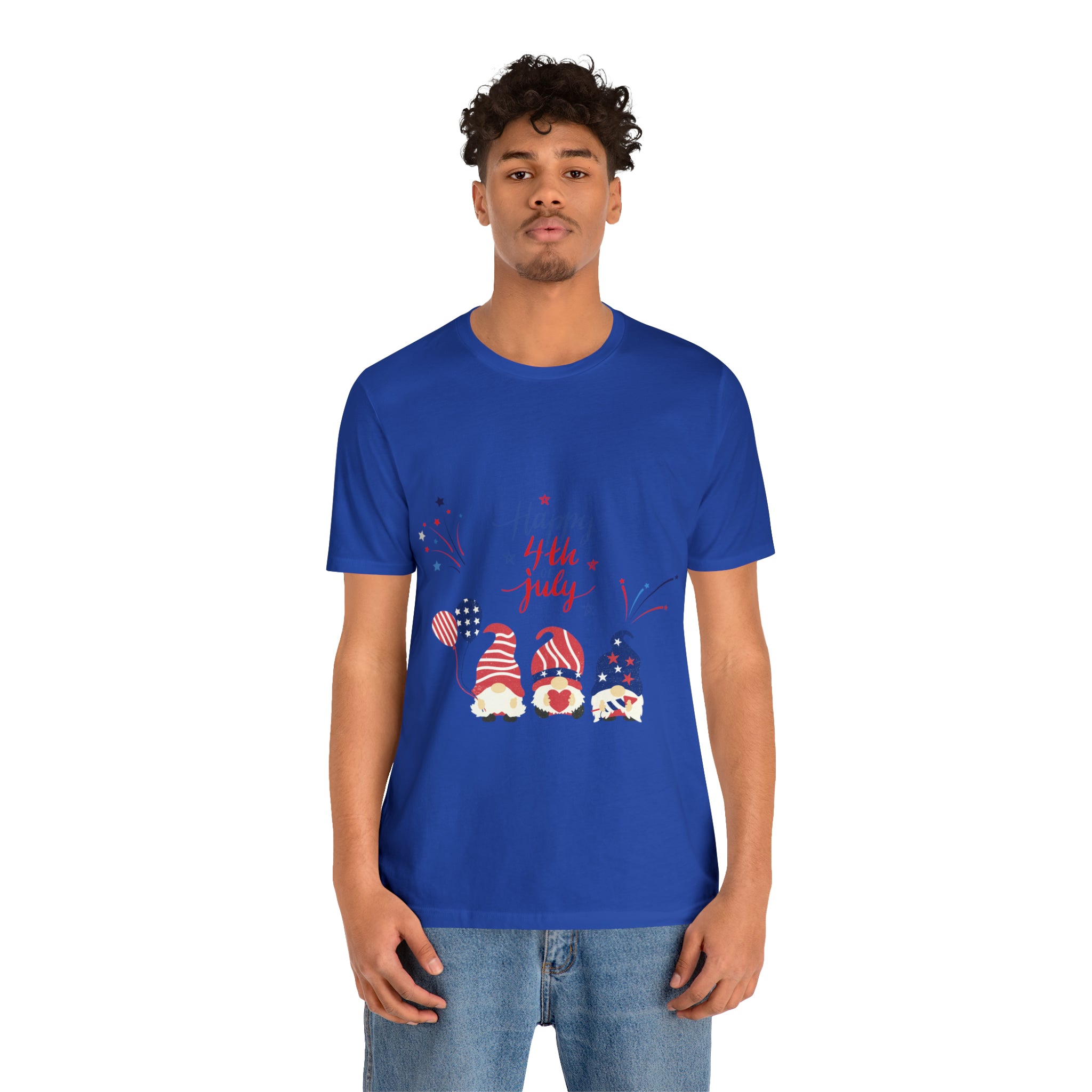 Happy 4th Of July Gnome Unisex Jersey Short Sleeve Tee