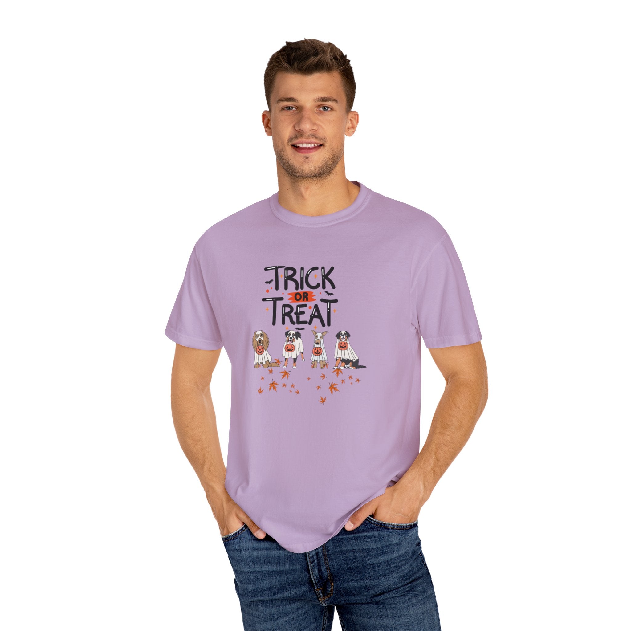 Pooch Trick or Treat Unisex Garment-Dyed T-shirt