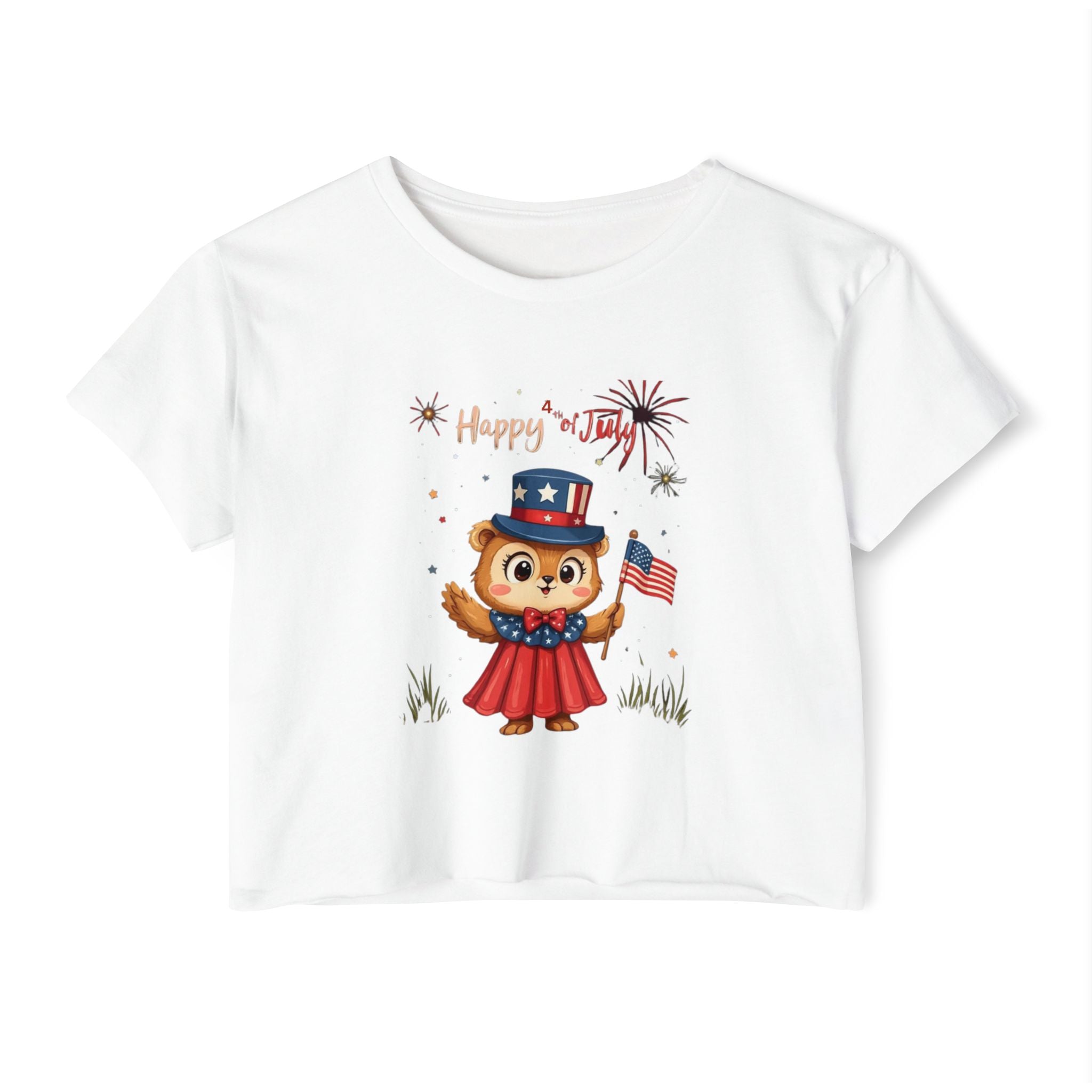 Happy Independence Day Crop Top