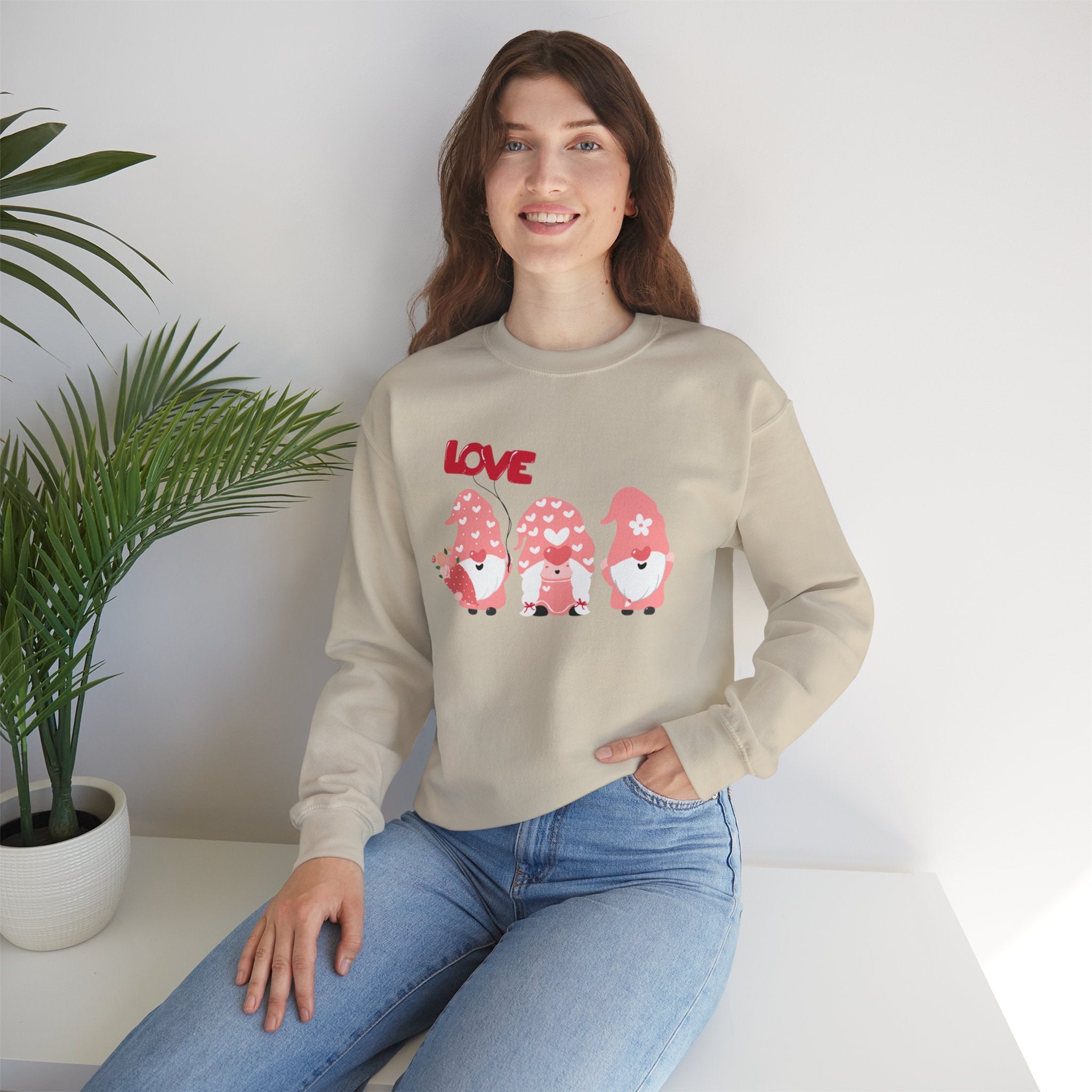 Love Gnome Day Unisex Heavy Blend™ Crewneck Sweatshirt