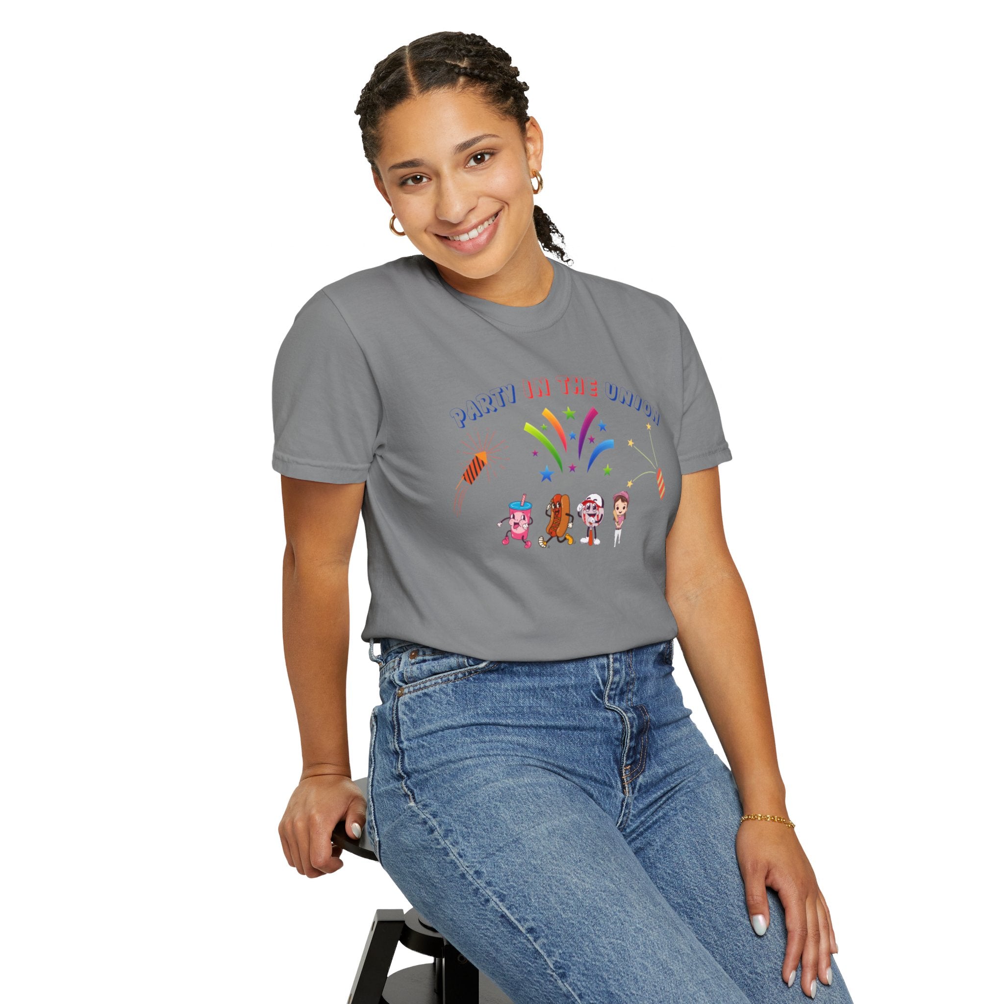 Party In The Union Unisex Garment-Dyed T-shirt