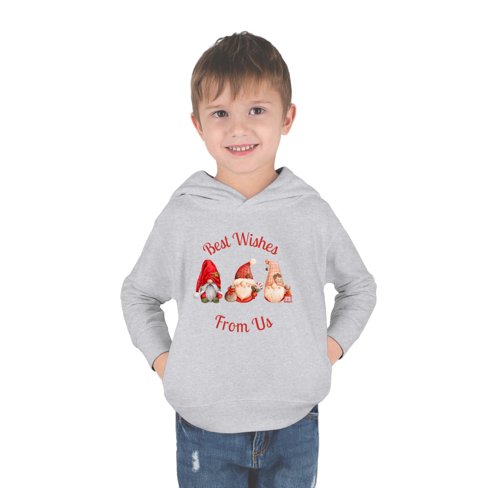 Gnome Best Wishes Toddler Pullover Fleece Hoodie