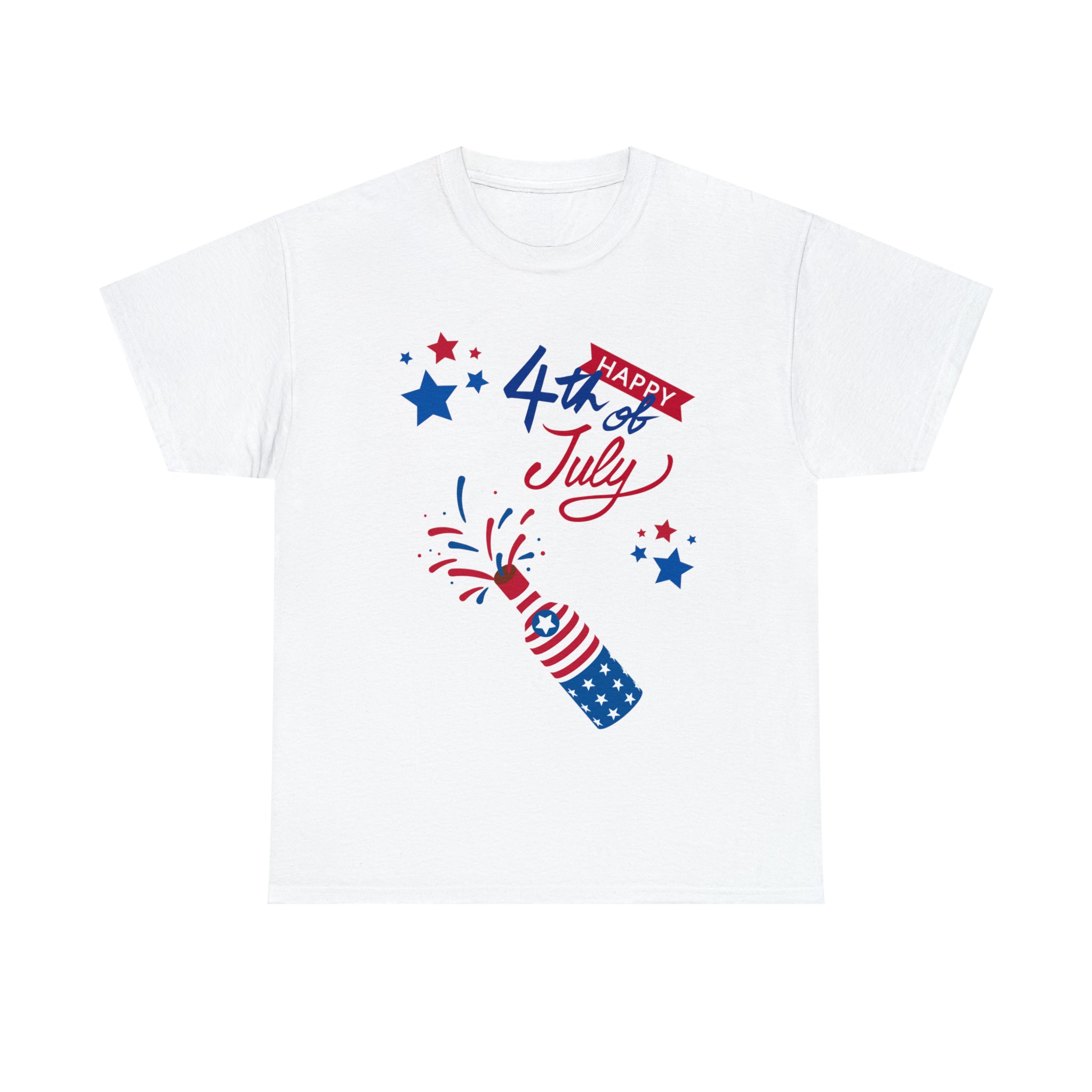 Happy 4th Of July Celebration Unisex Heavy Cotton Tee