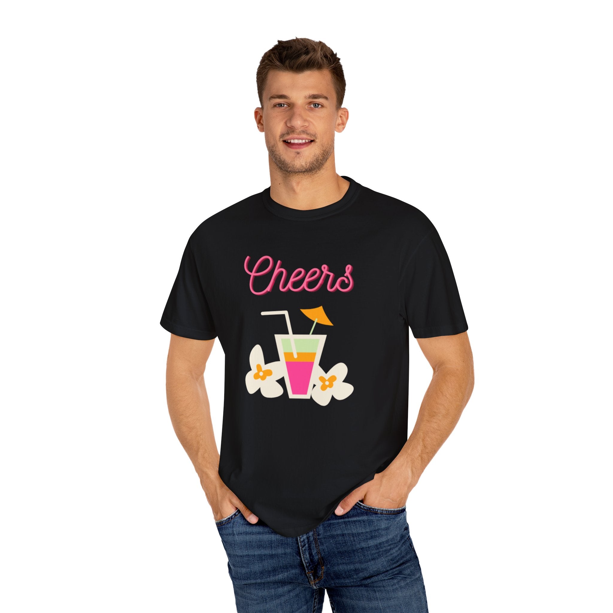 Cheers To Summer Unisex Garment-Dyed T-shirt