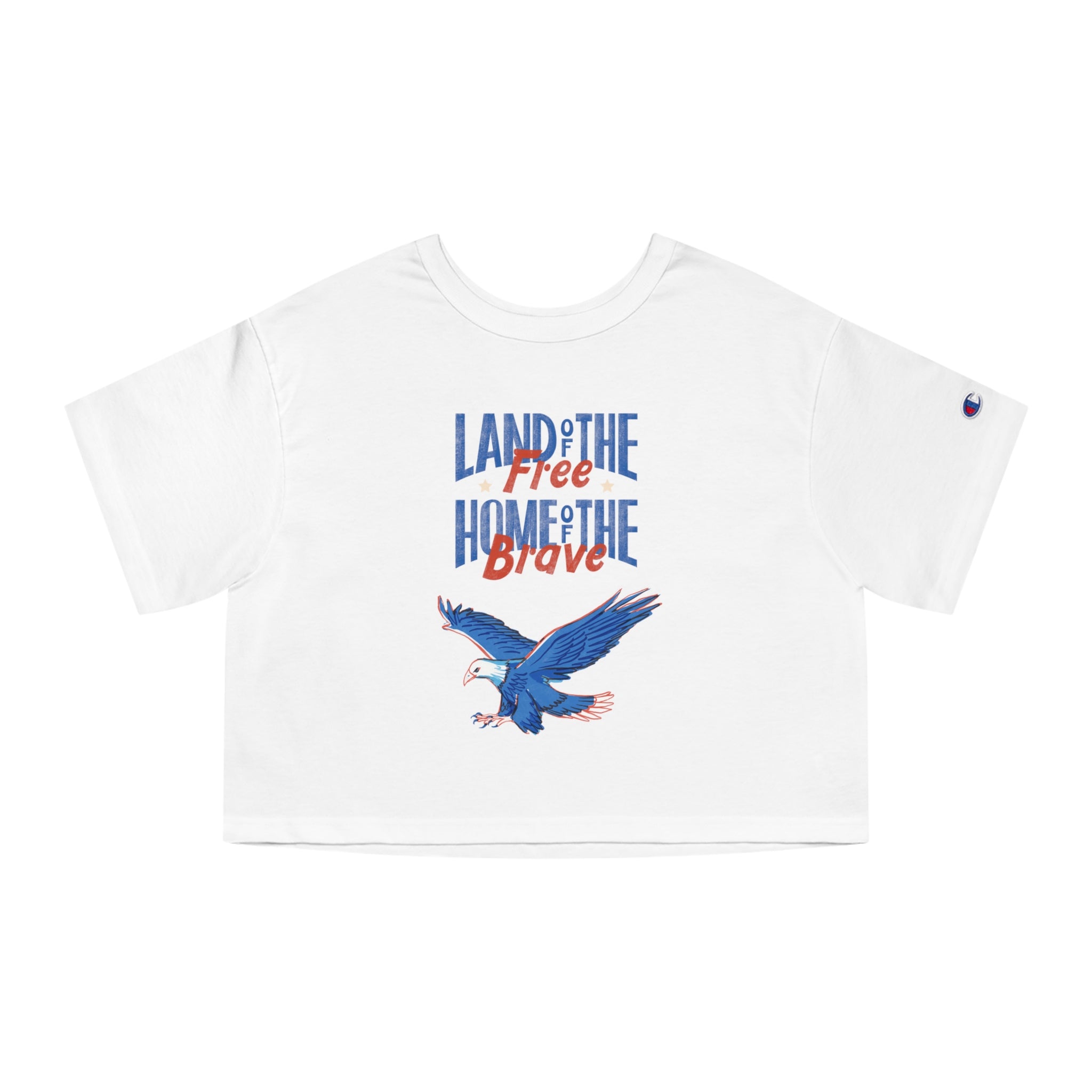 Land Of The Free Home Of Brave Champion Women's Heritage Cropped T-Shirt