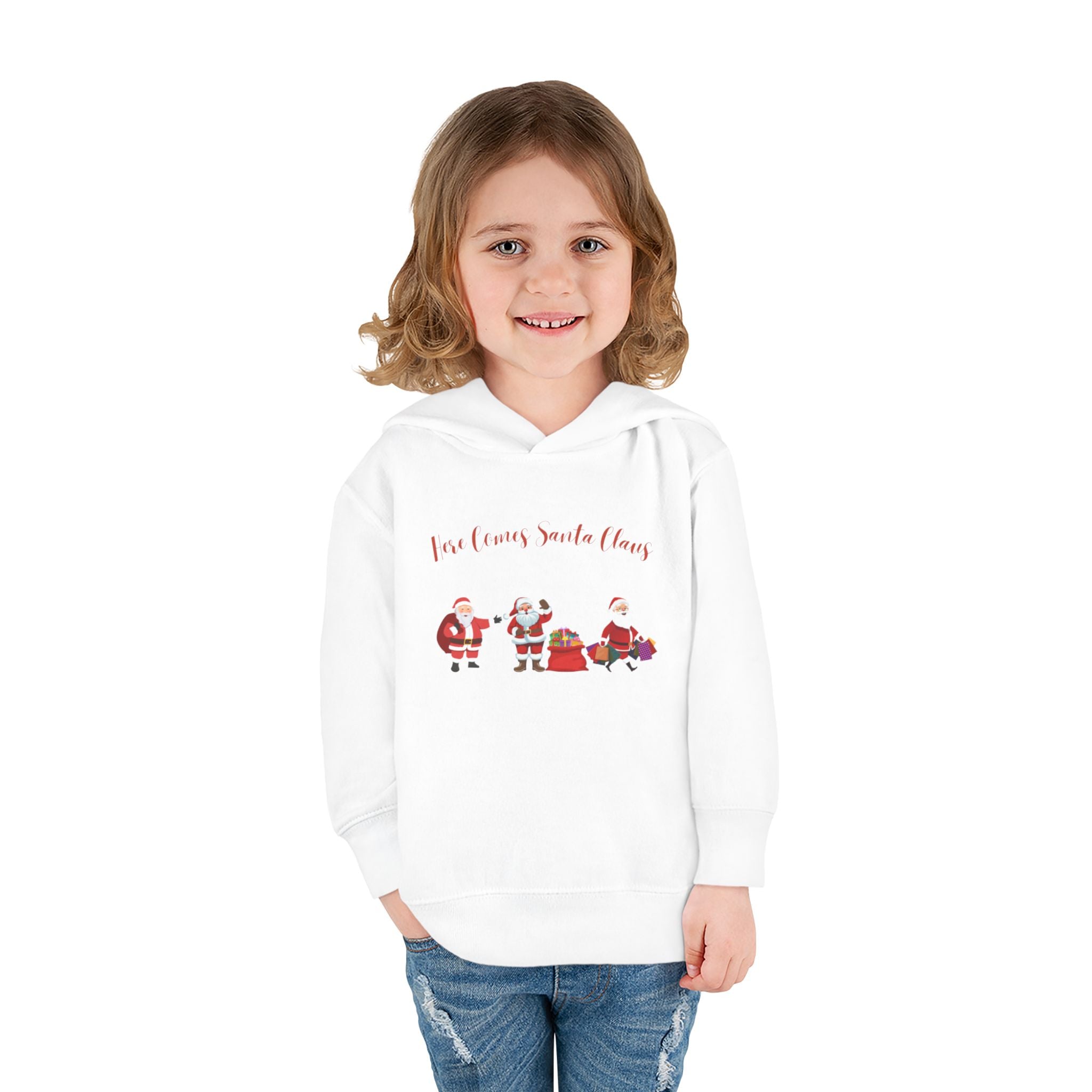 Here Comes Santa Claus Toddler Pullover Fleece Hoodie