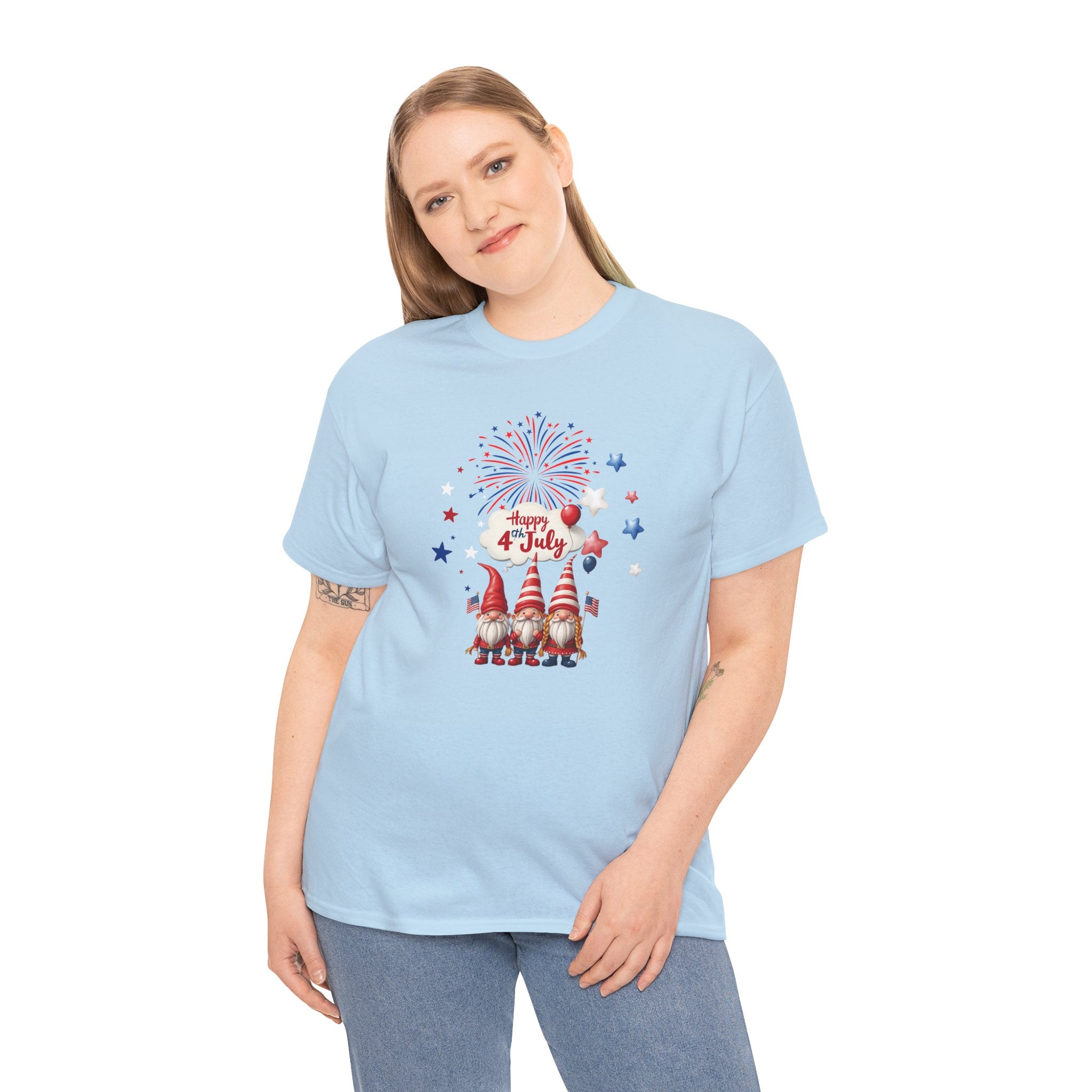 Gnome 4th of July Unisex Heavy Common Tee
