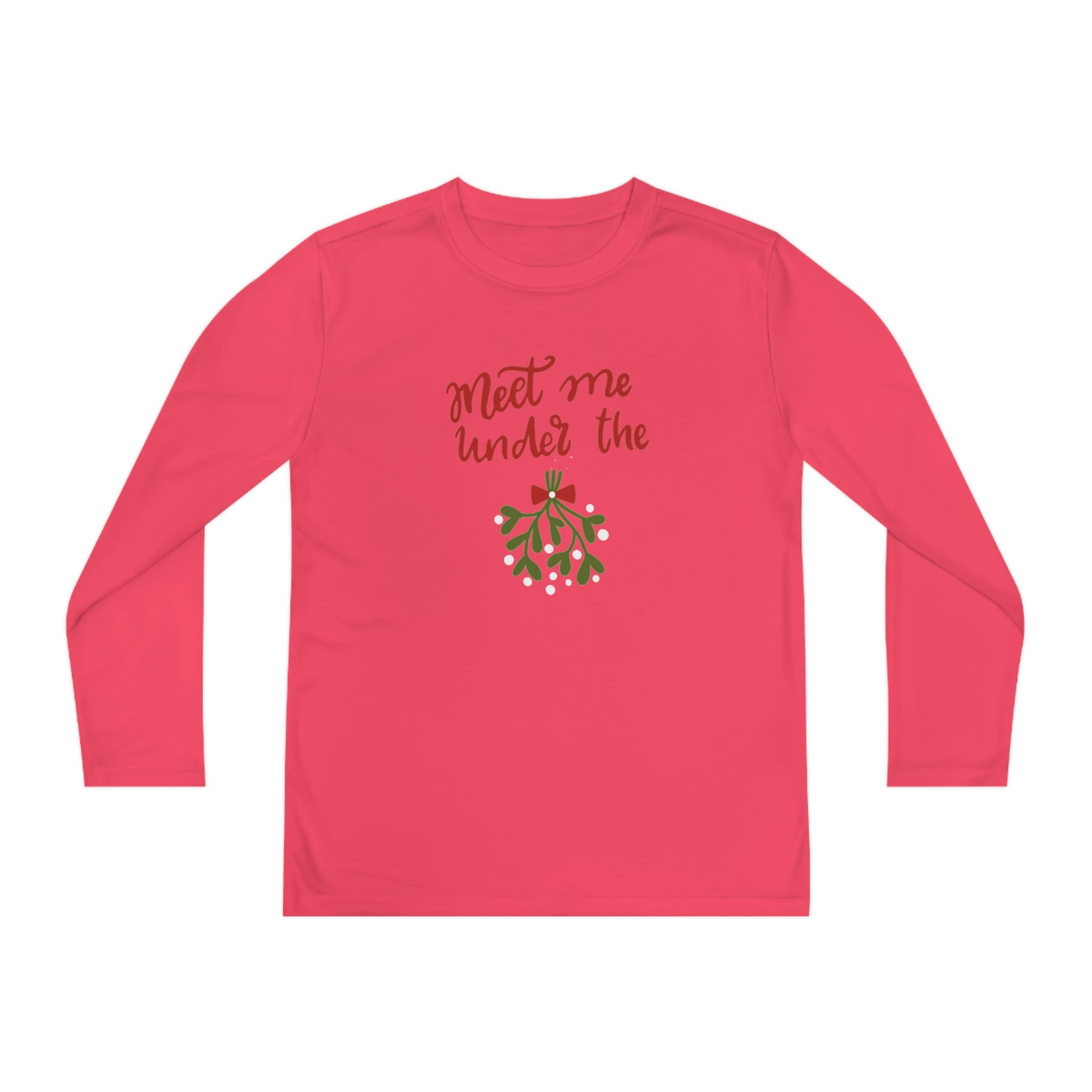 Meet Me Under The Mistletoe Youth Long Sleeve Competitor Tee
